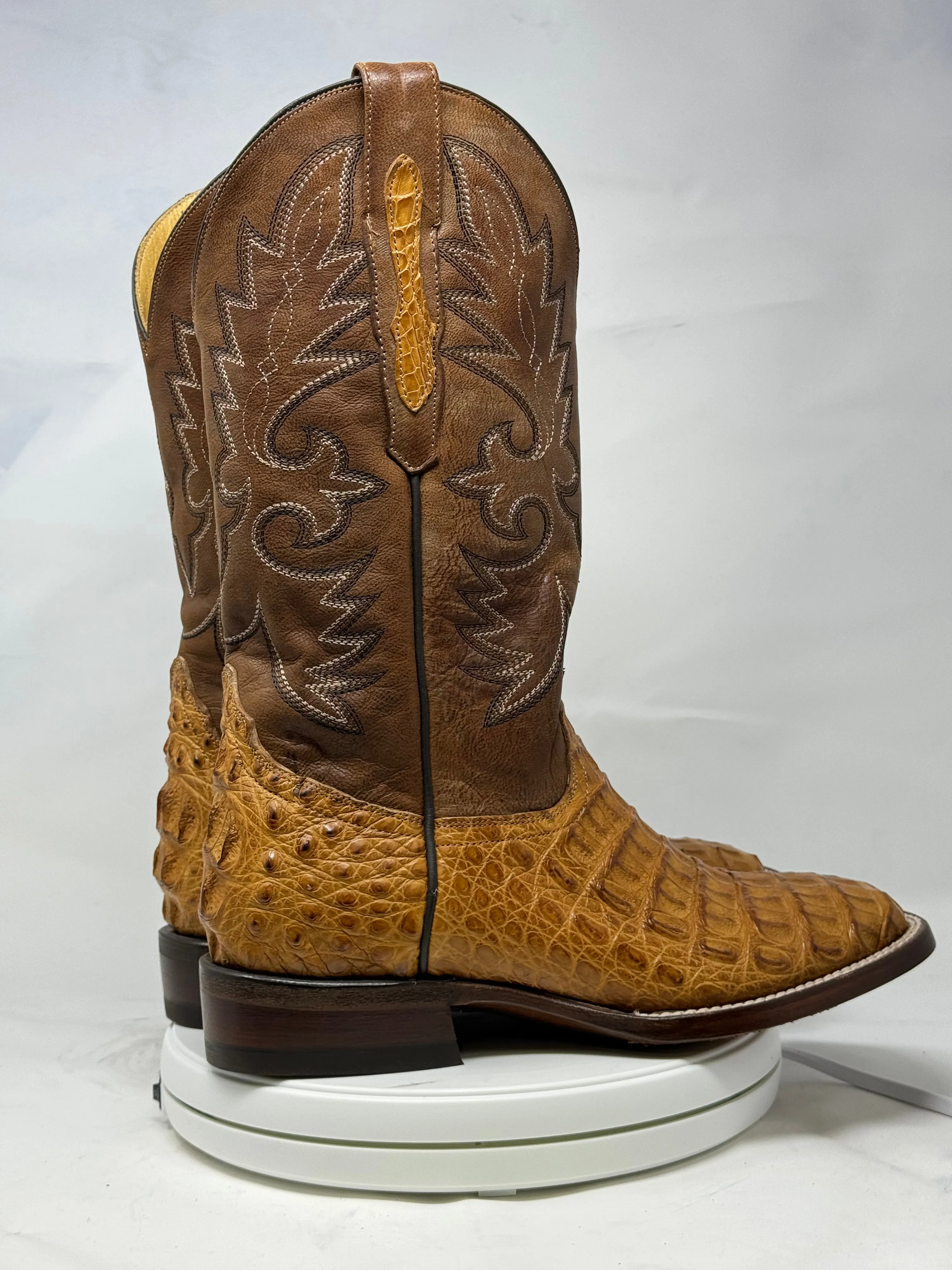 DJ2015 | Don Juan Boots Men's Caiman Back Saddle Tan H Toe P