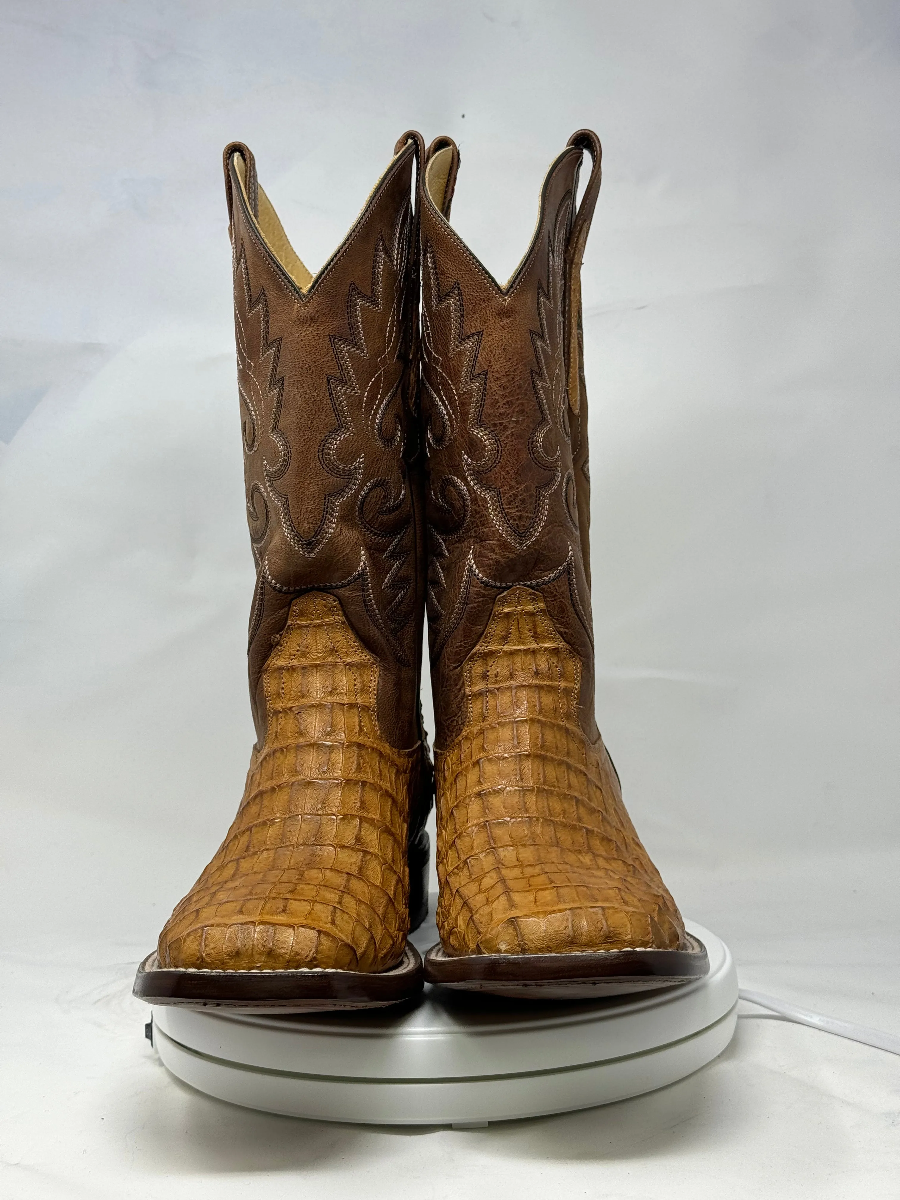 DJ2015 | Don Juan Boots Men's Caiman Back Saddle Tan H Toe P