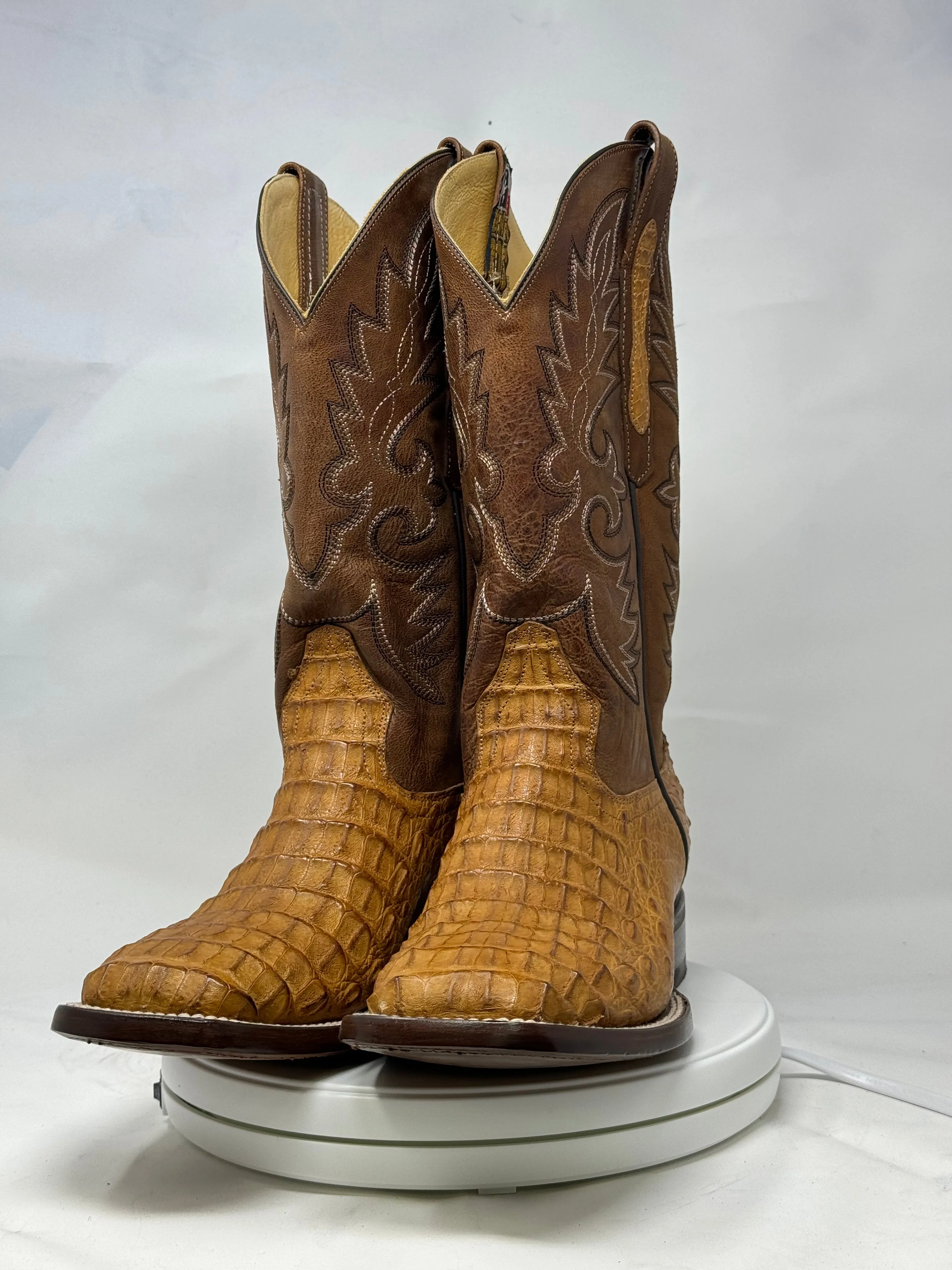 DJ2015 | Don Juan Boots Men's Caiman Back Saddle Tan H Toe P