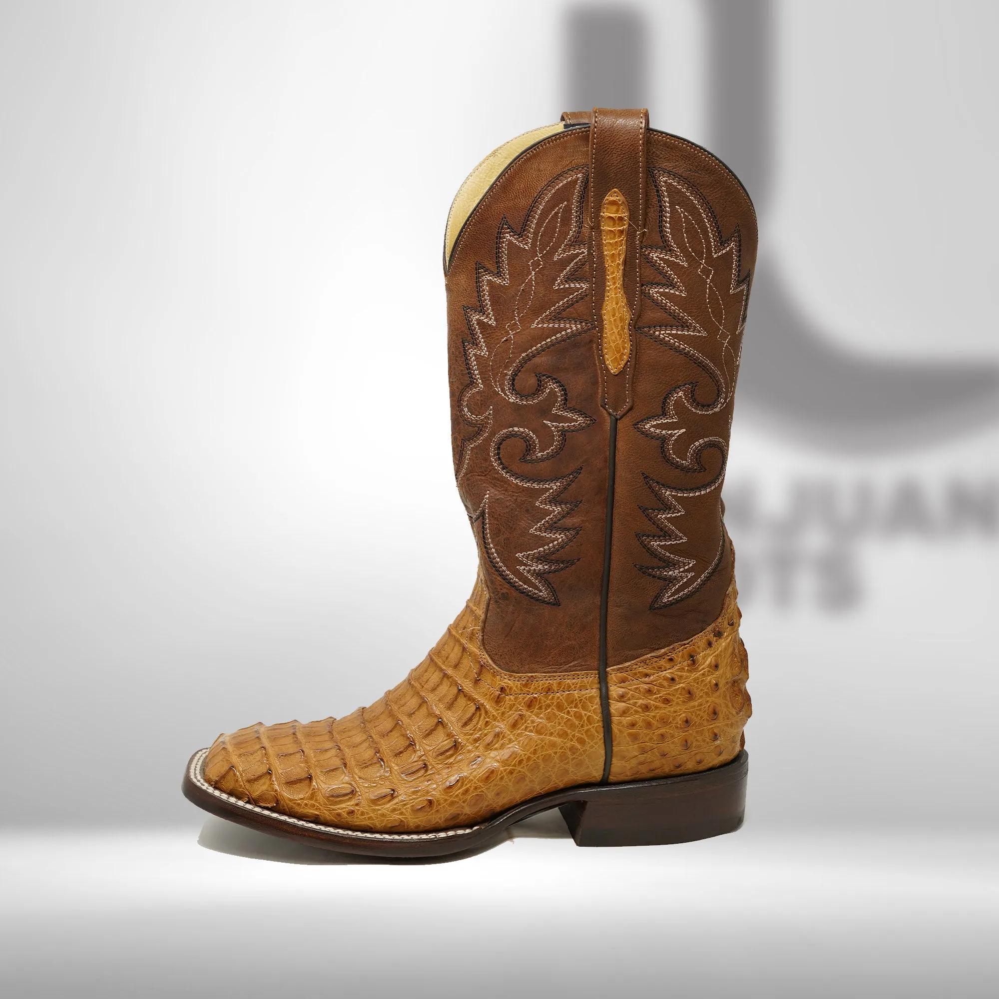 DJ2015 | Don Juan Boots Men's Caiman Back Saddle Tan H Toe P