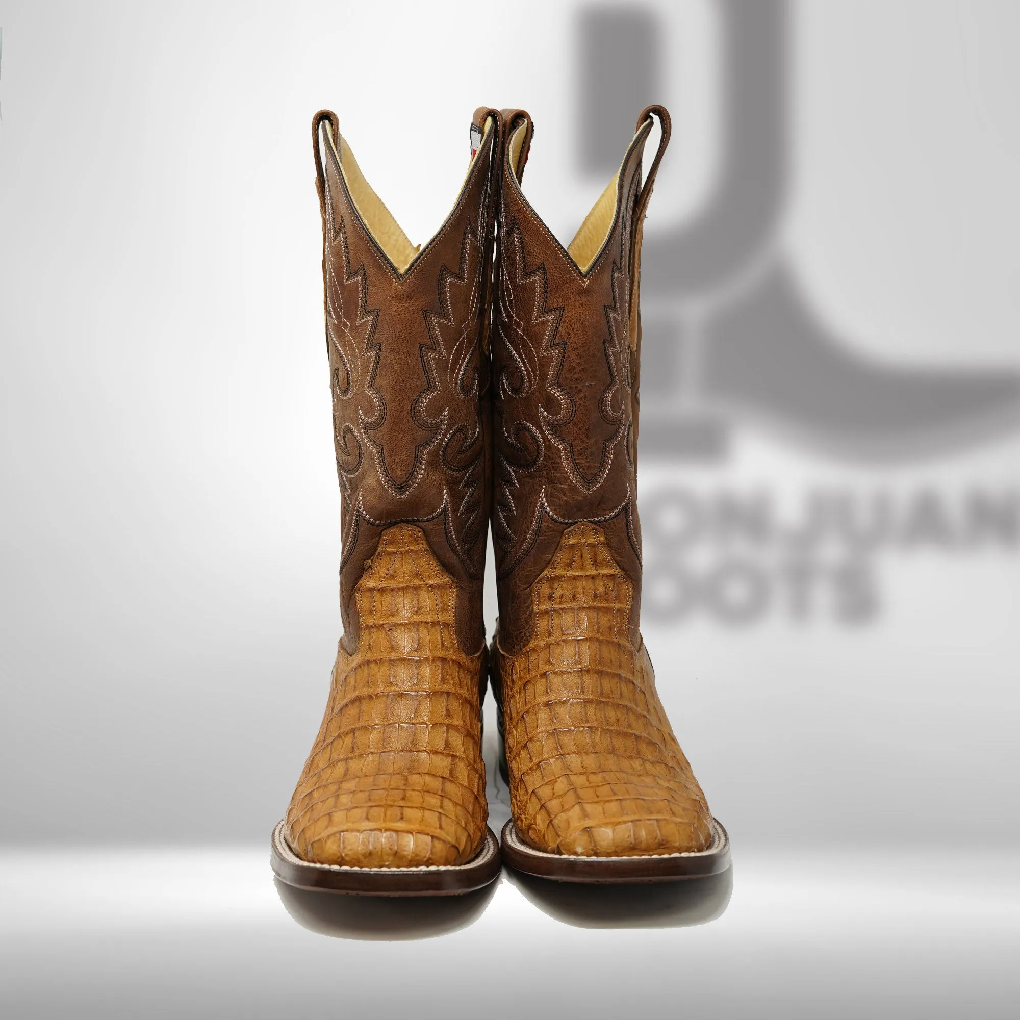 DJ2015 | Don Juan Boots Men's Caiman Back Saddle Tan H Toe P