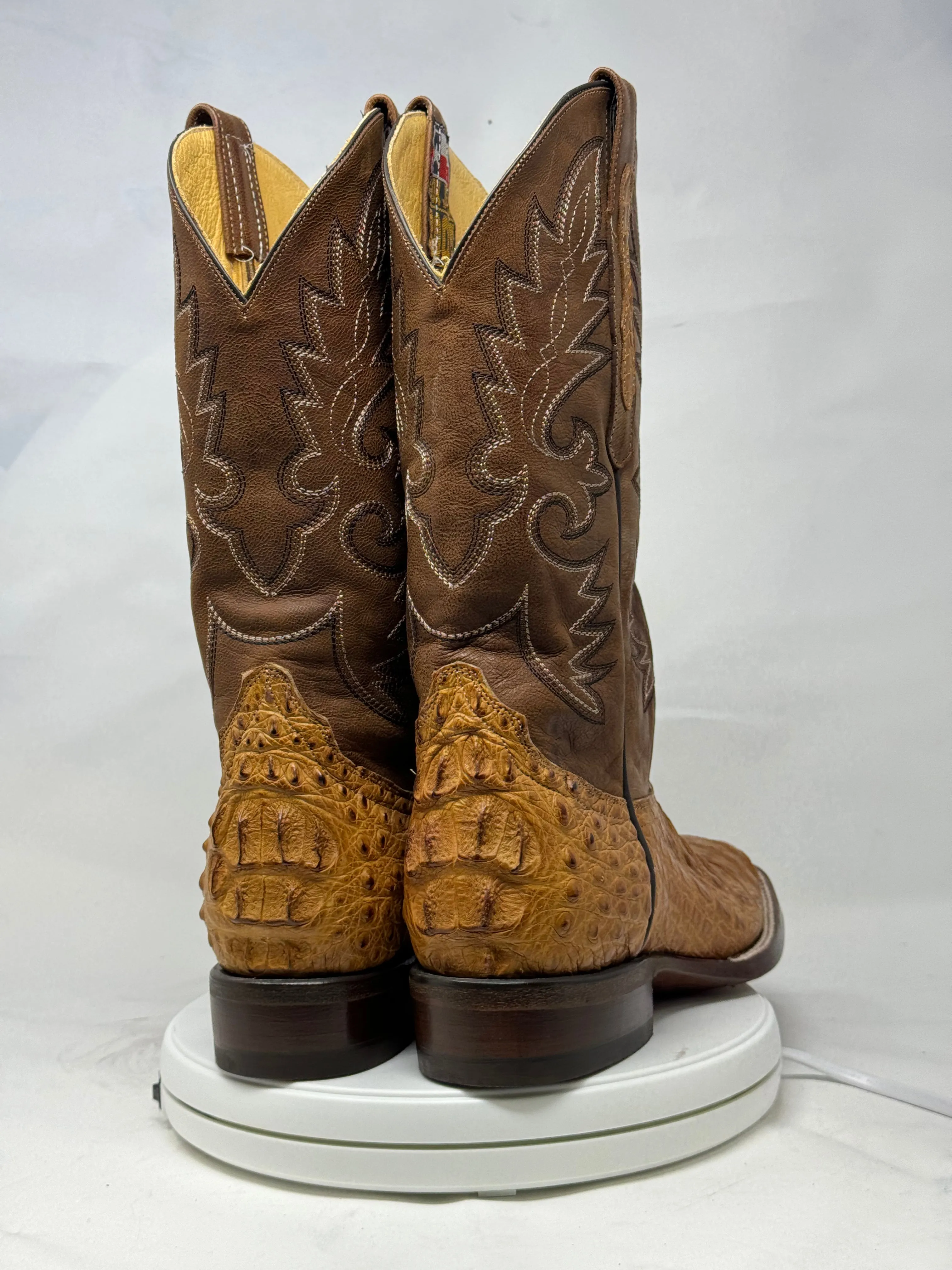 DJ2015 | Don Juan Boots Men's Caiman Back Saddle Tan H Toe P