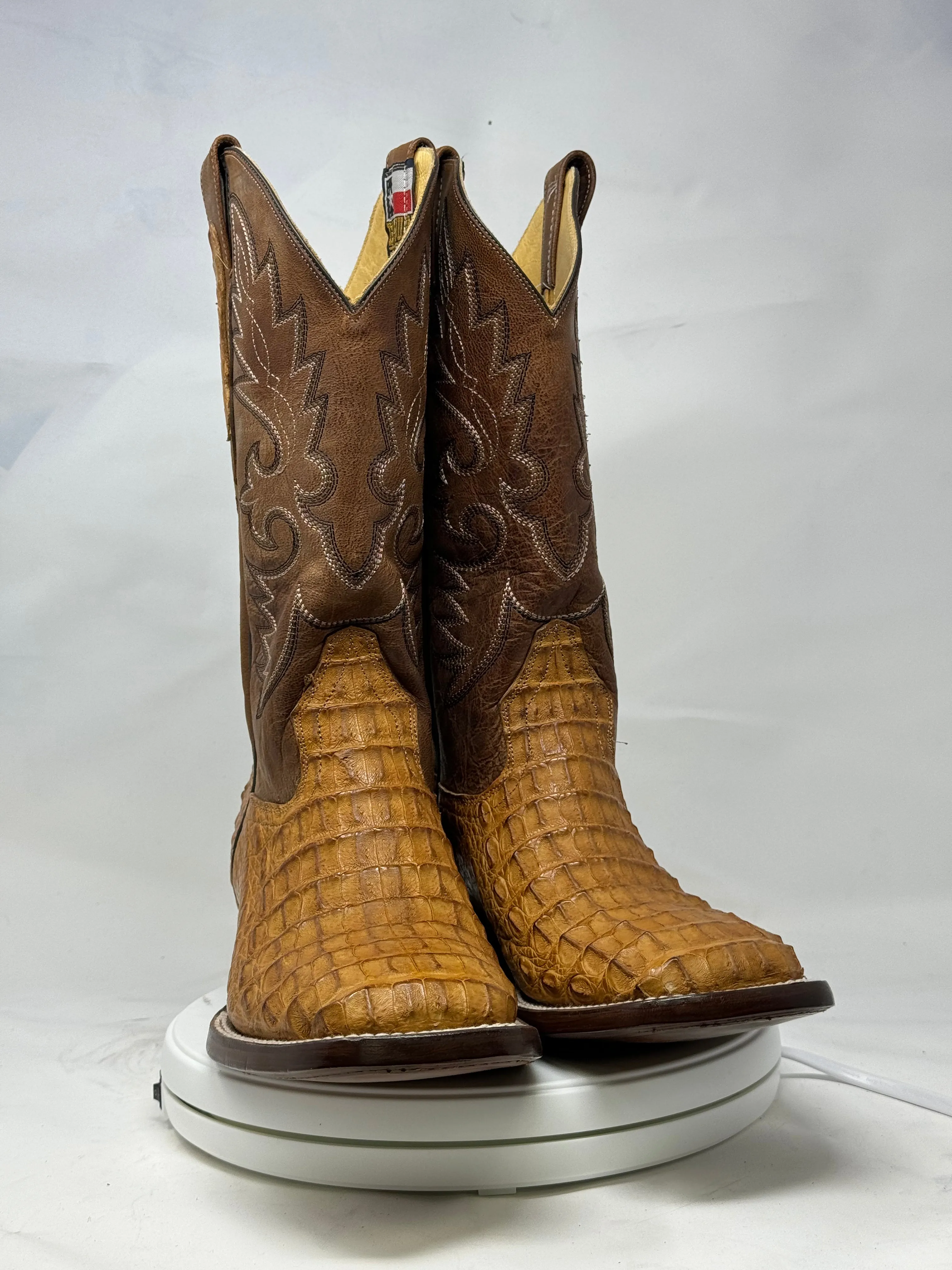 DJ2015 | Don Juan Boots Men's Caiman Back Saddle Tan H Toe P
