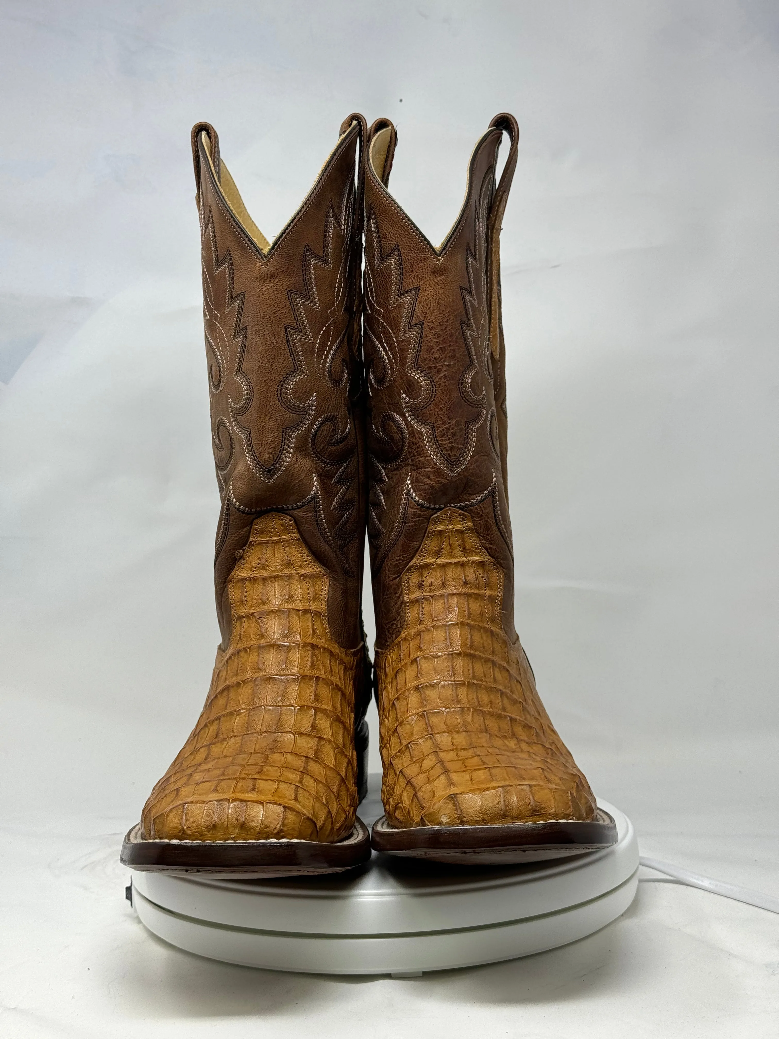 DJ2015 | Don Juan Boots Men's Caiman Back Saddle Tan H Toe P