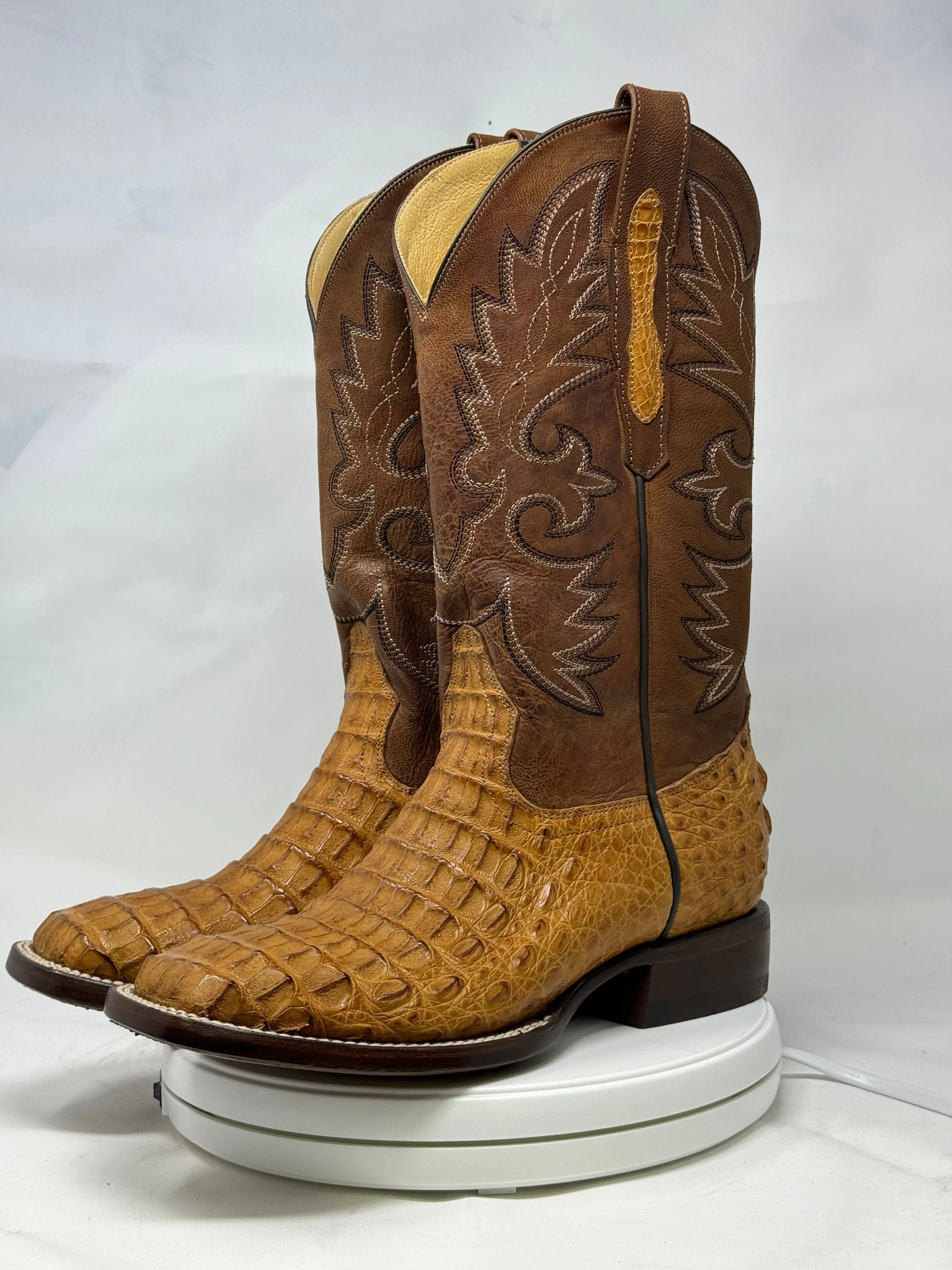 DJ2015 | Don Juan Boots Men's Caiman Back Saddle Tan H Toe P