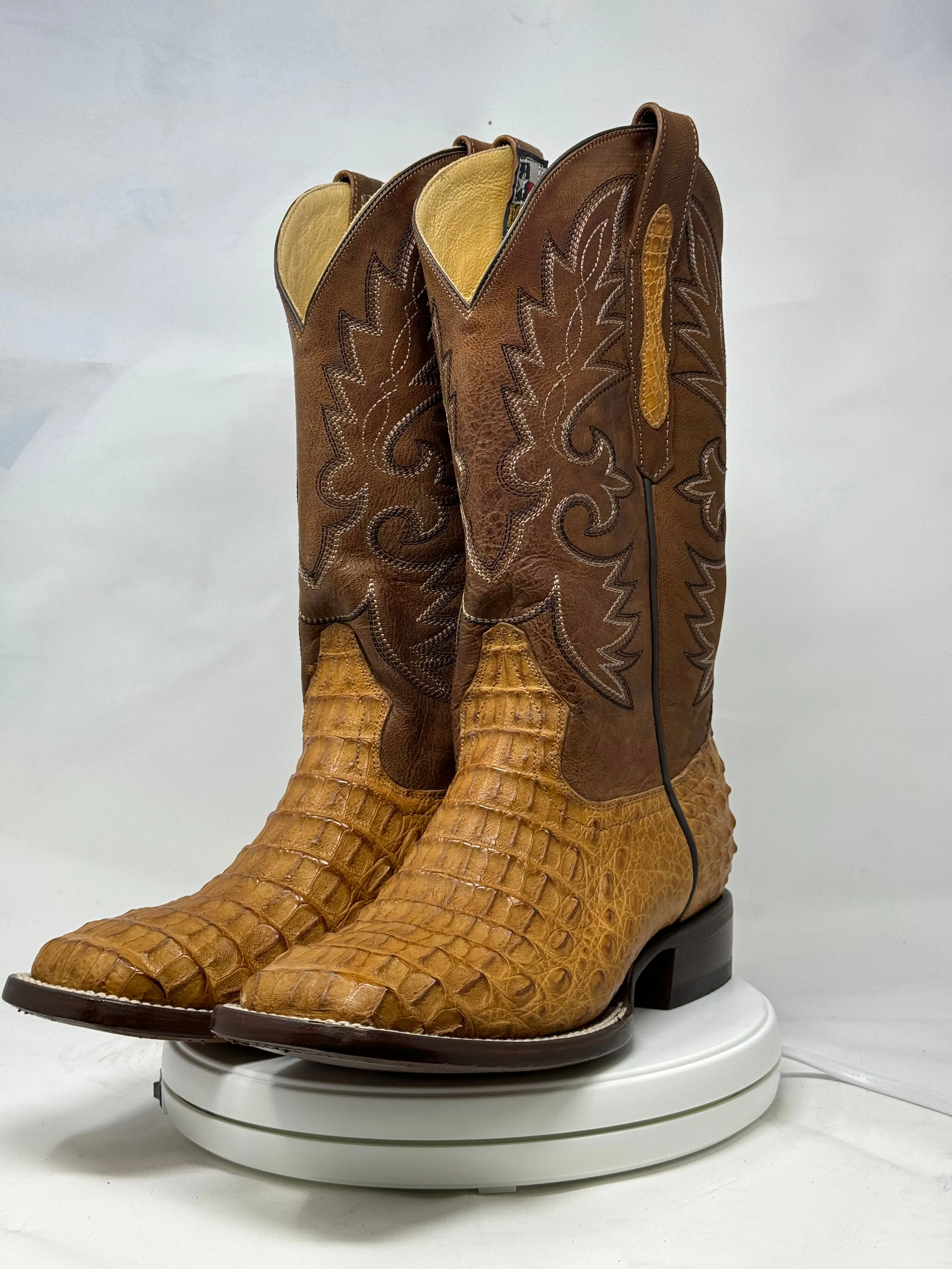 DJ2015 | Don Juan Boots Men's Caiman Back Saddle Tan H Toe P