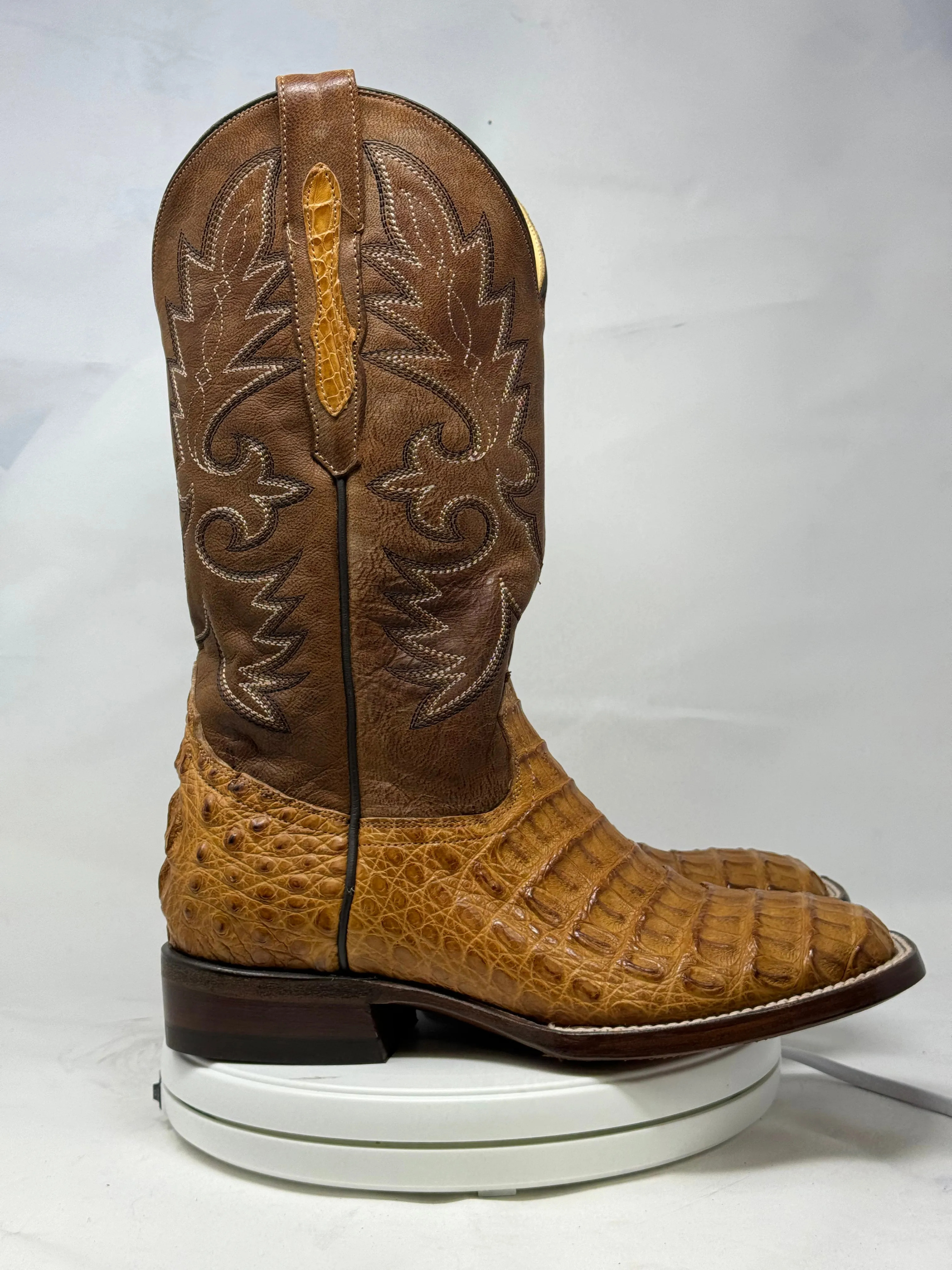 DJ2015 | Don Juan Boots Men's Caiman Back Saddle Tan H Toe P