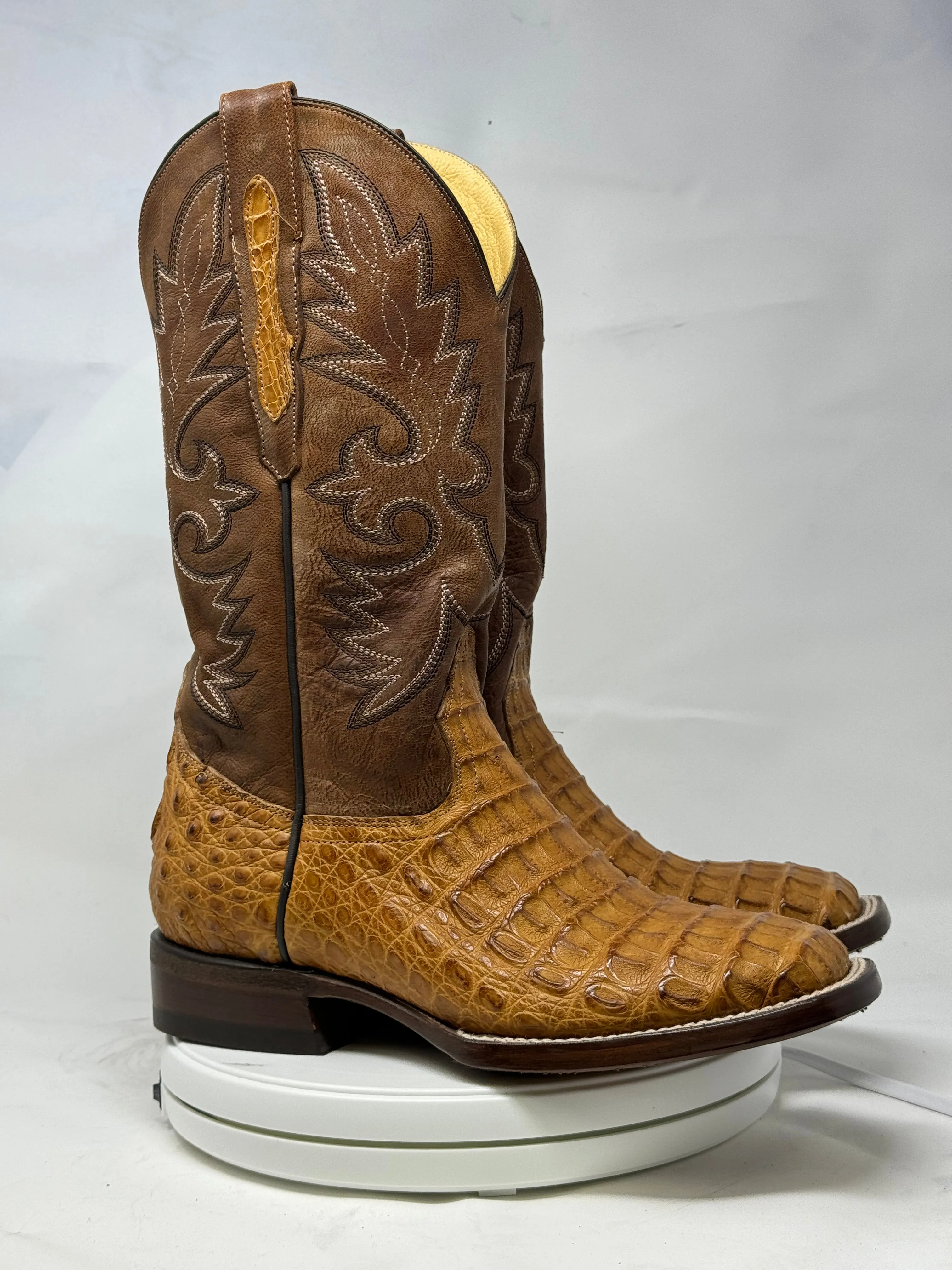DJ2015 | Don Juan Boots Men's Caiman Back Saddle Tan H Toe P