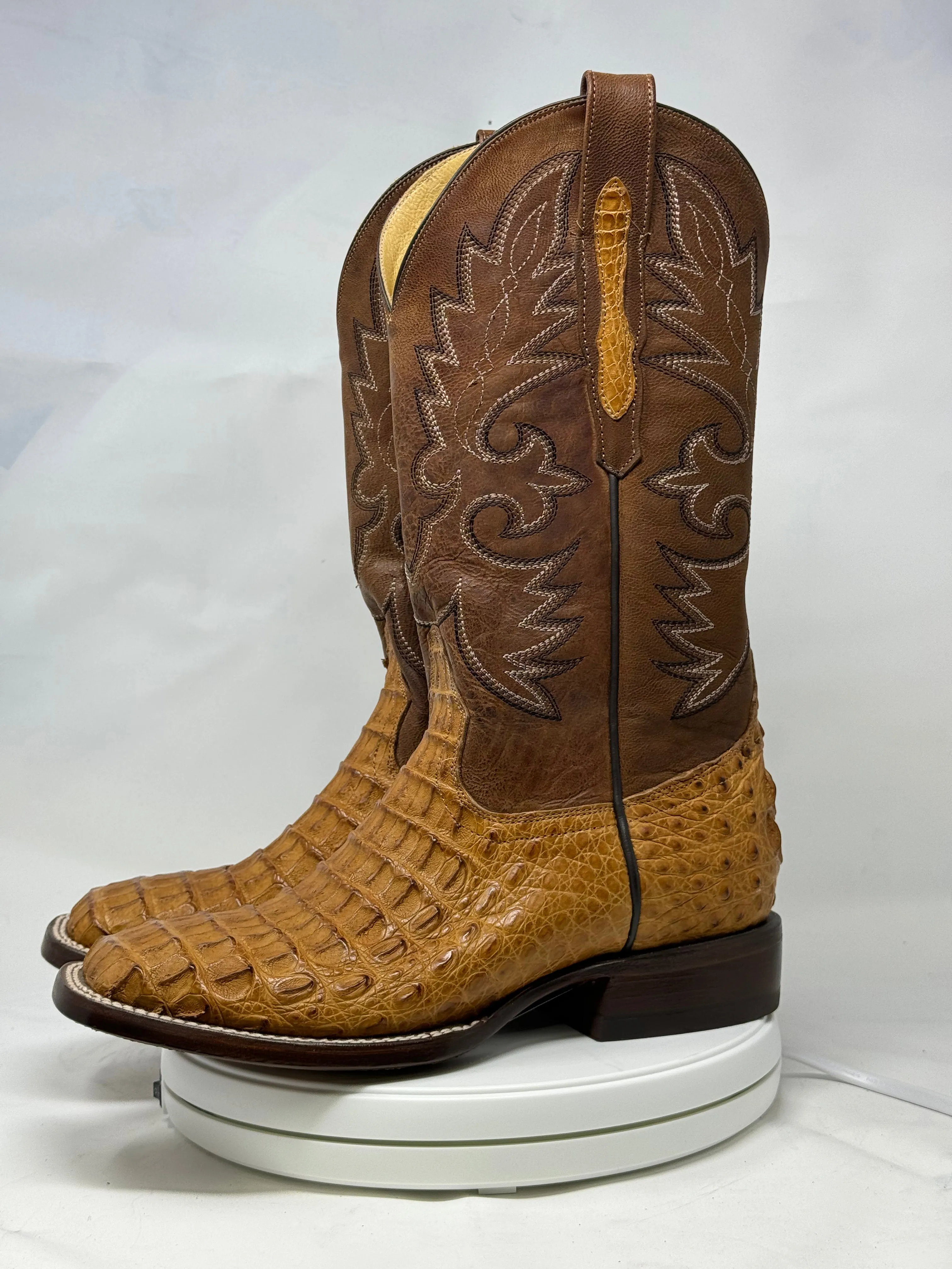 DJ2015 | Don Juan Boots Men's Caiman Back Saddle Tan H Toe P