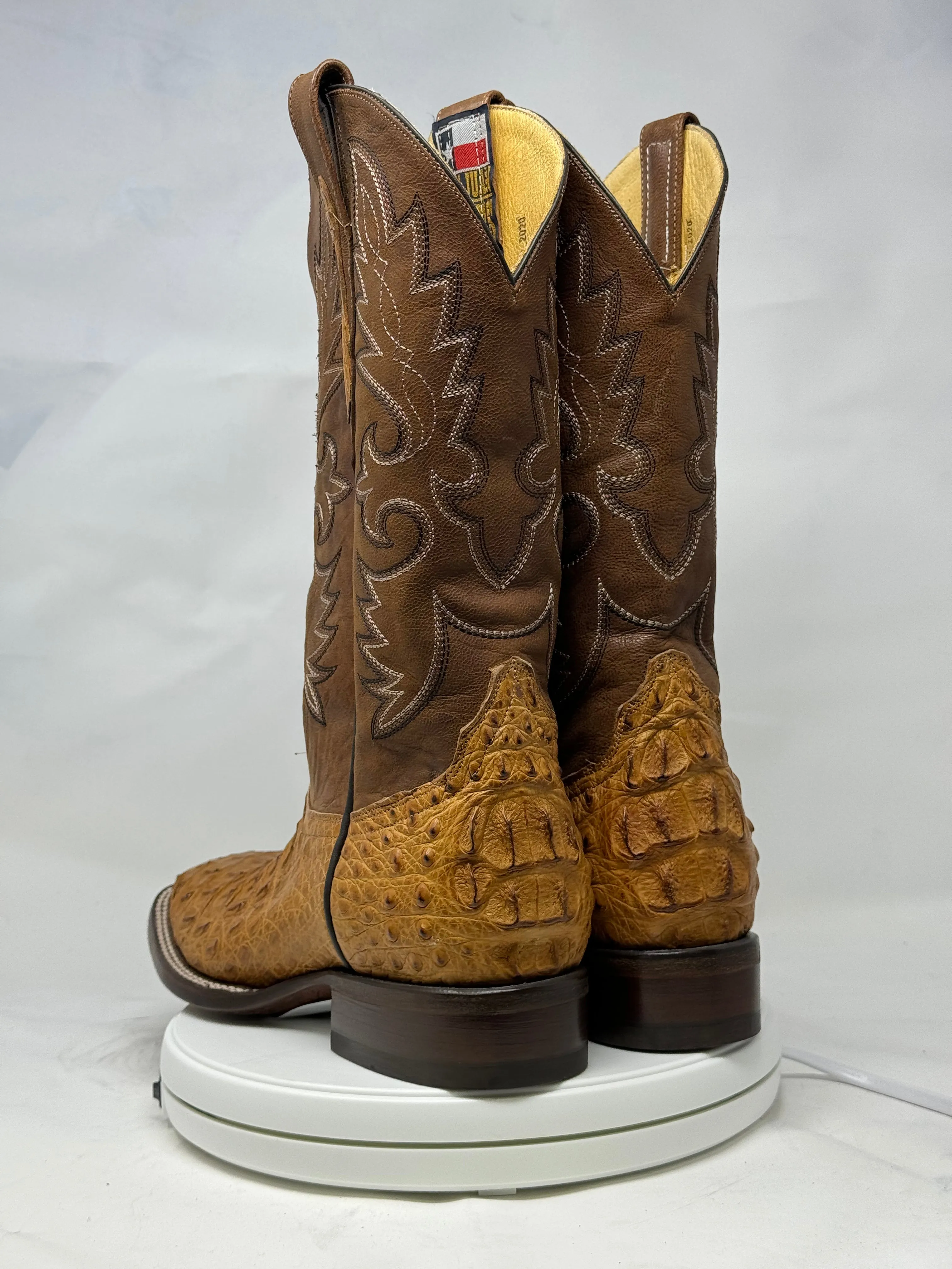 DJ2015 | Don Juan Boots Men's Caiman Back Saddle Tan H Toe P
