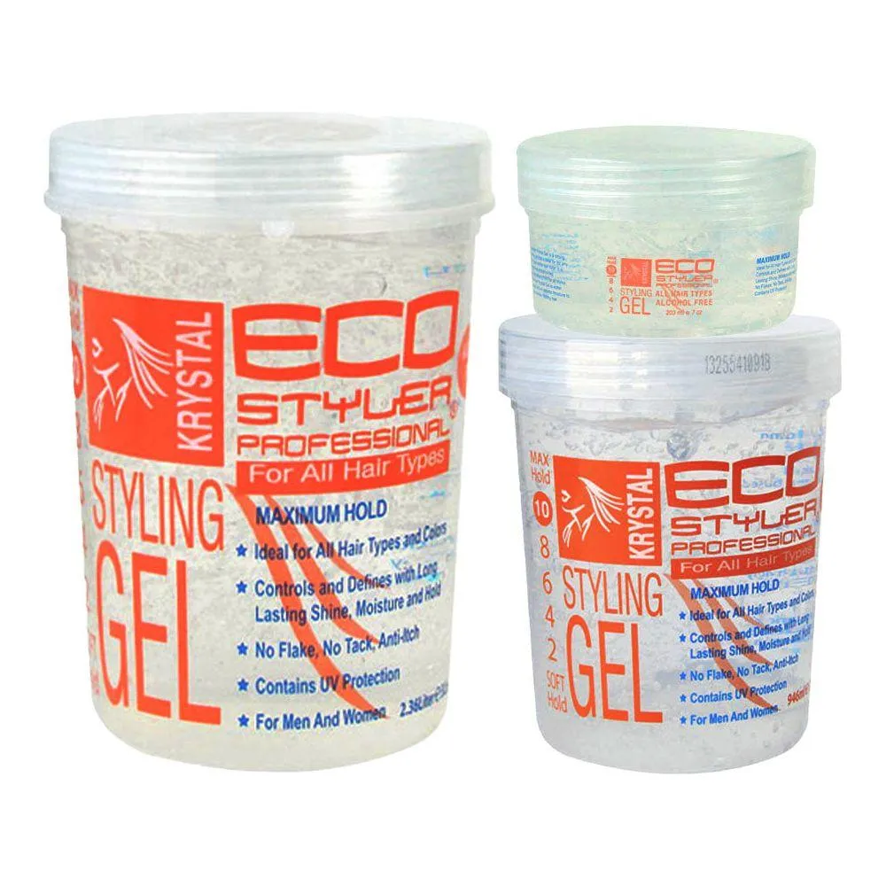 Eco Styler Krystal Styling Gel 80oz/32oz/24oz/16oz/8oz/3oz
