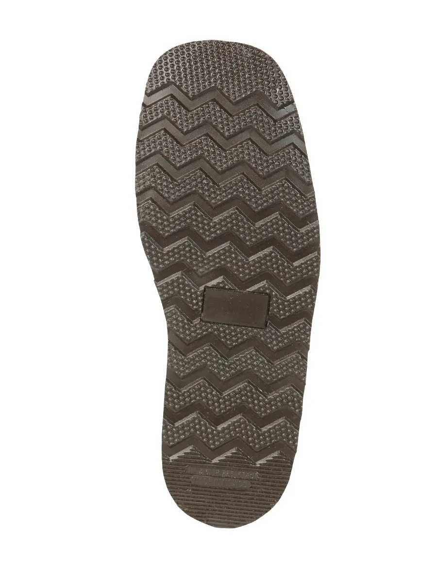 El General Mens Woven Ankle Boots with Zipper - Brown