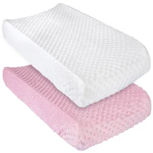 Gerber 2-Pack Baby Girls Pink/White Changing Pad Covers