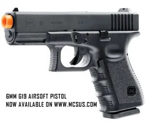 GLOCK 19 Gen3 Gas Blowback 6mm Airsoft Pistol (Green Gas)