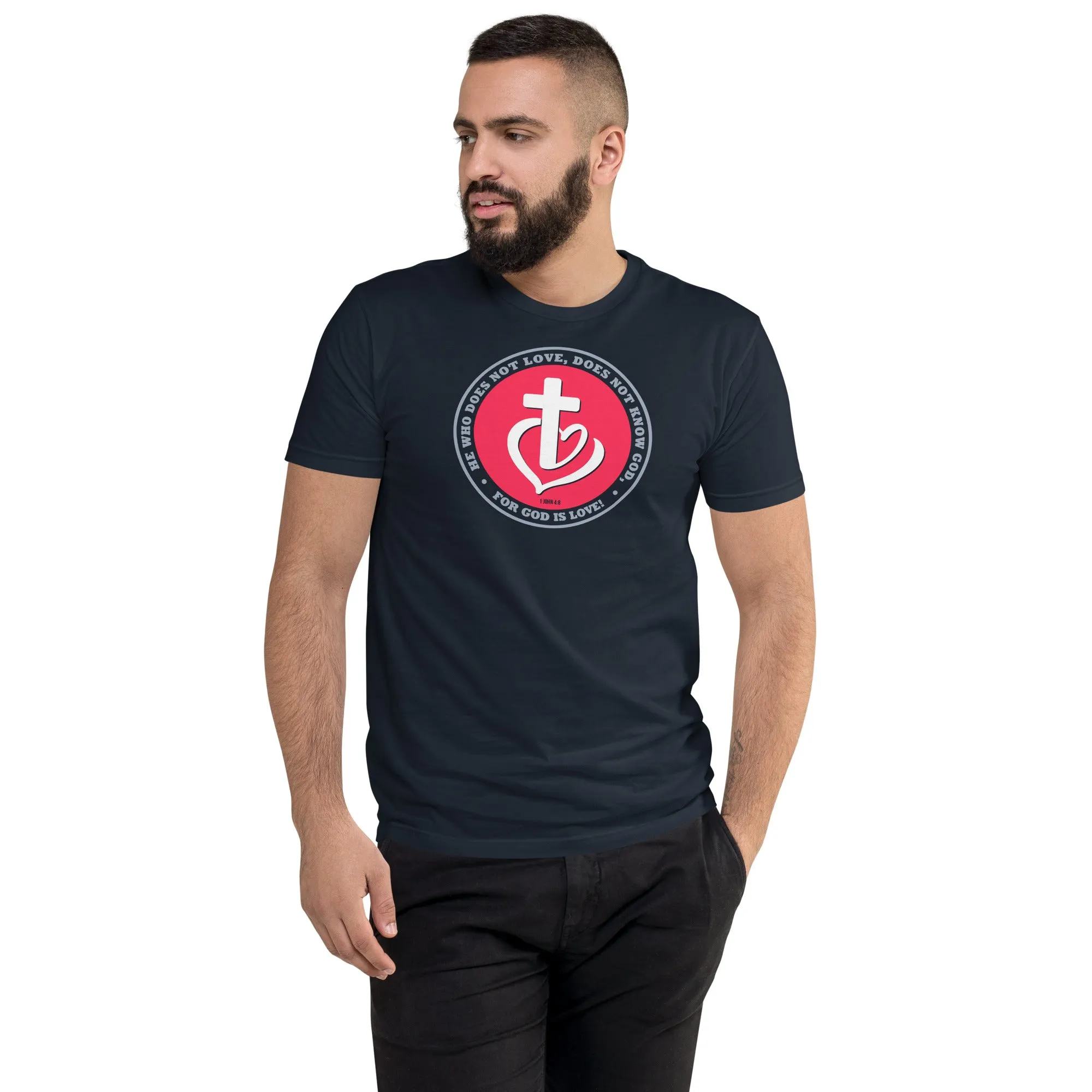 God is Love - Short Sleeve Fitted T-shirt
