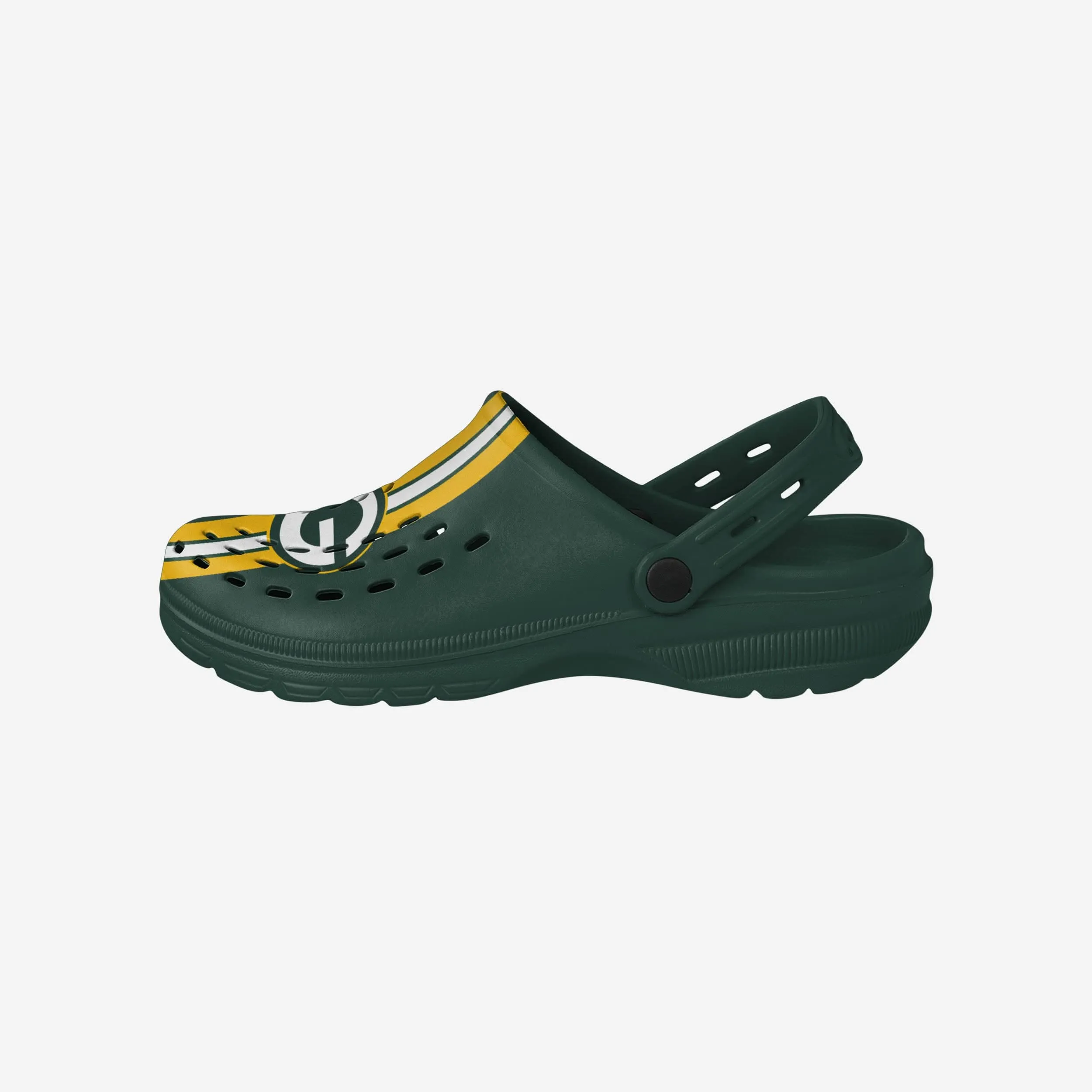 Green Bay Packers Team Stripe Clog With Strap