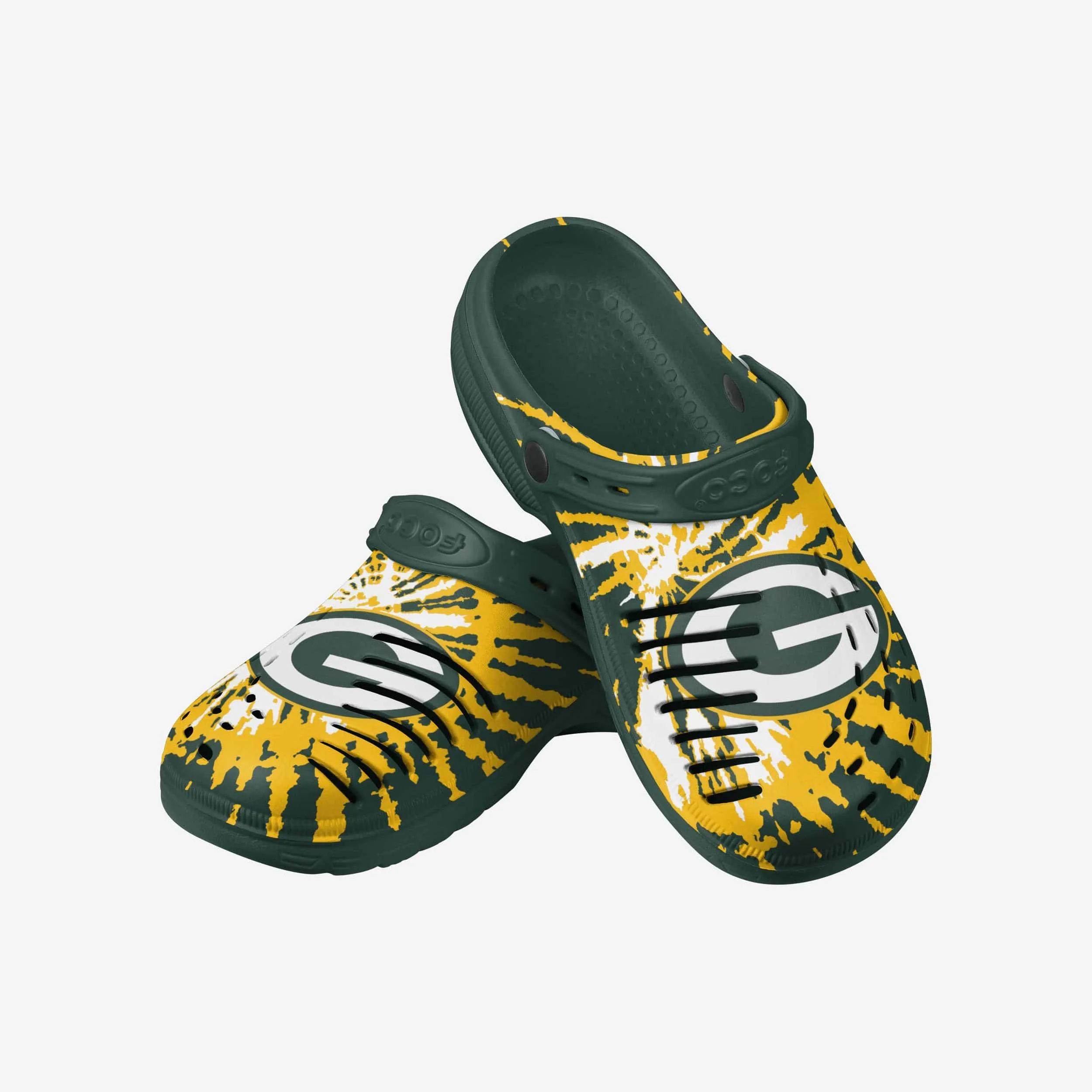 Green Bay Packers Tie-Dye Clog With Strap