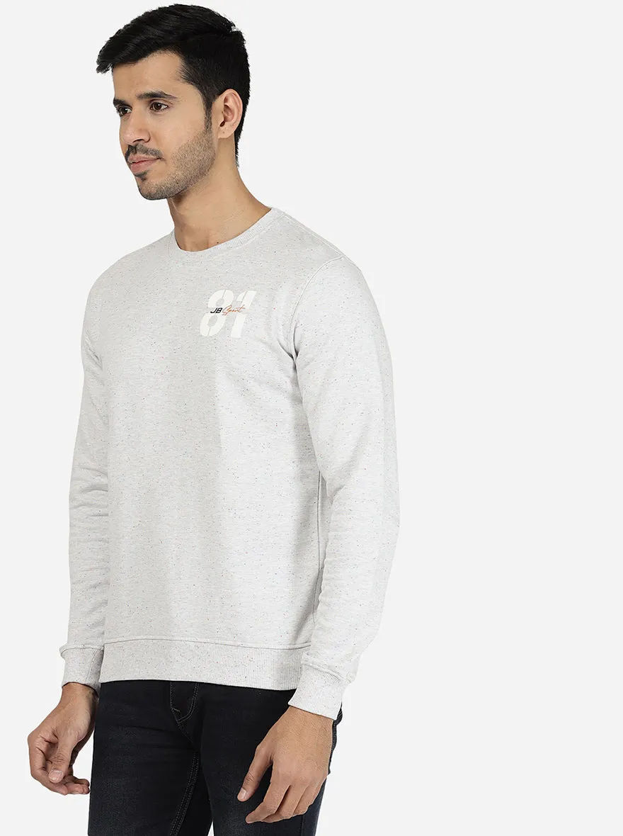 Grey Solid Regular Fit Winter T-Shirt | JadeBlue