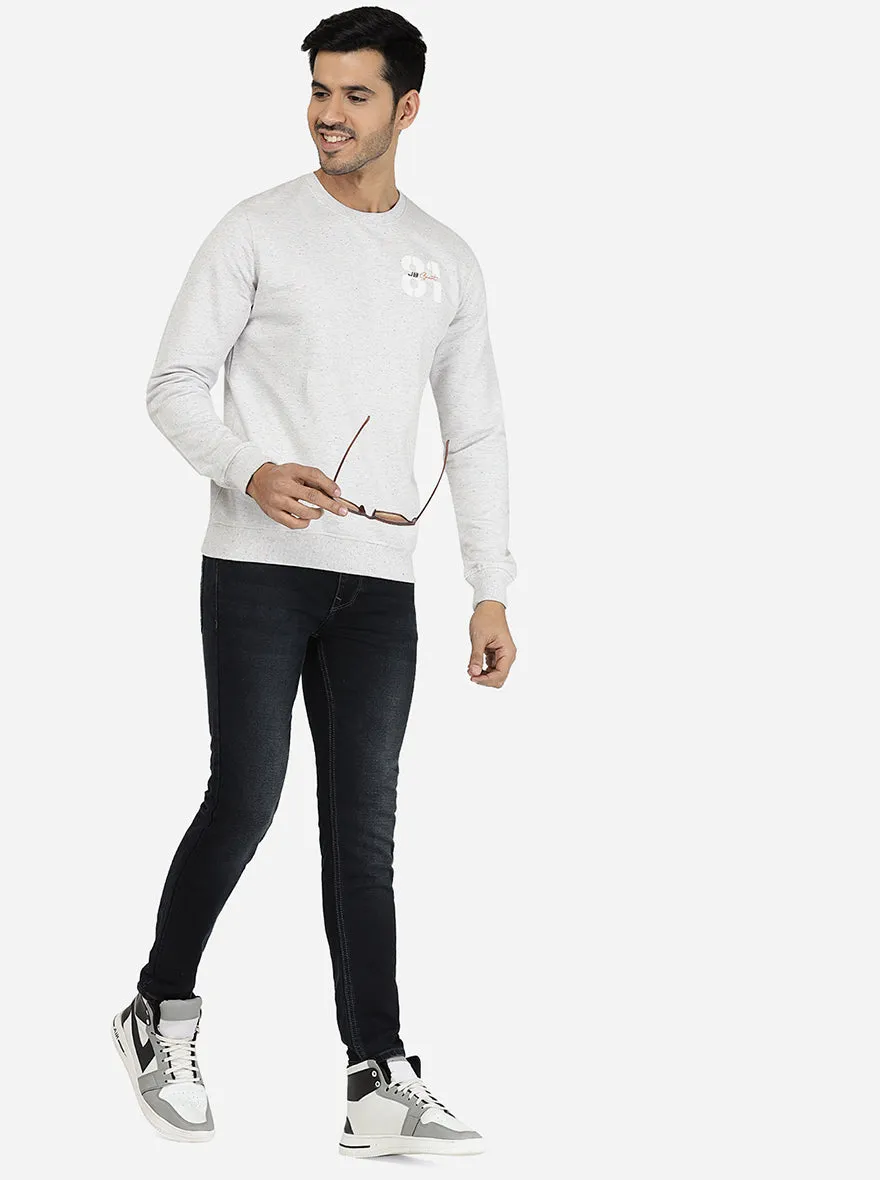 Grey Solid Regular Fit Winter T-Shirt | JadeBlue