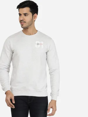 Grey Solid Regular Fit Winter T-Shirt | JadeBlue