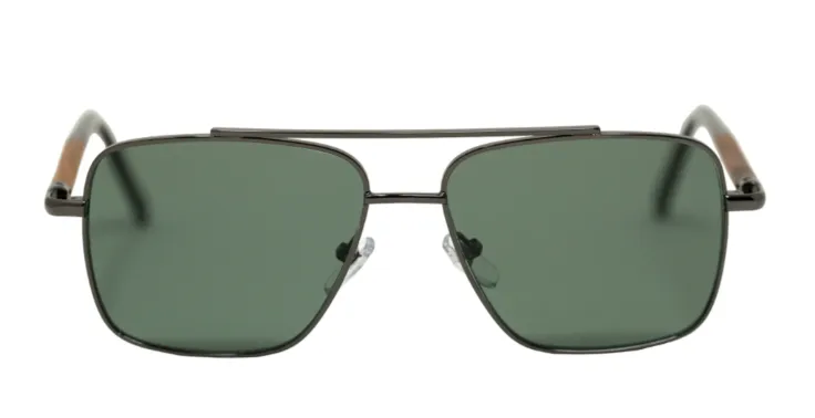 Hampton / Metal x Wood Sunglasses / Polarized Lenses