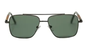 Hampton / Metal x Wood Sunglasses / Polarized Lenses
