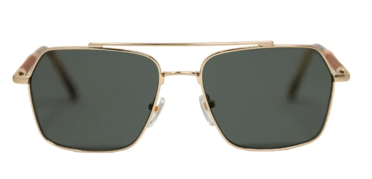 Havanna / Metal x Wood Sunglasses / Polarized Lenses