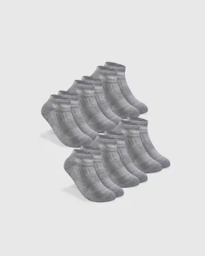 Heather Gray Ankle Socks 6-Pack