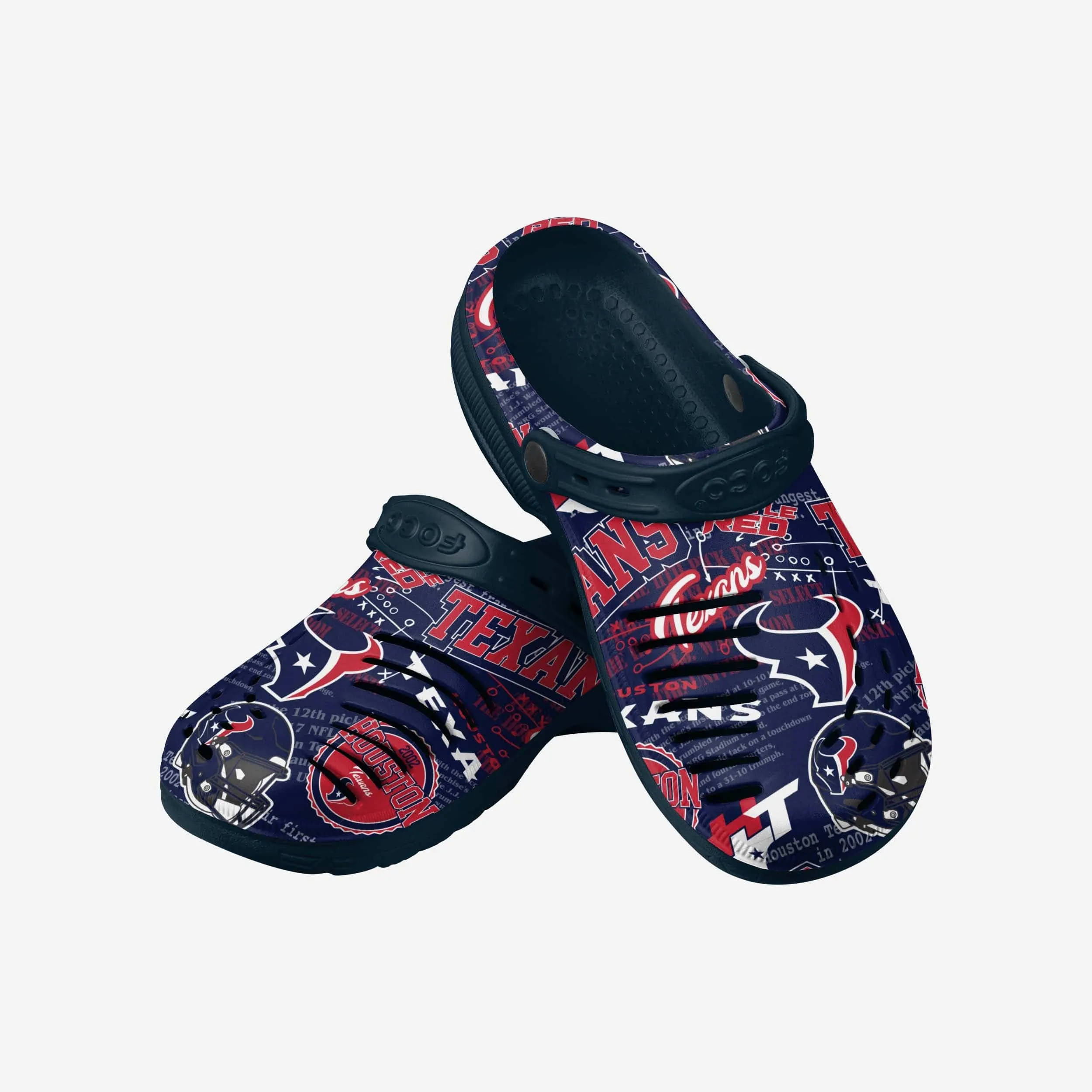 Houston Texans Historic Print Clog With Strap