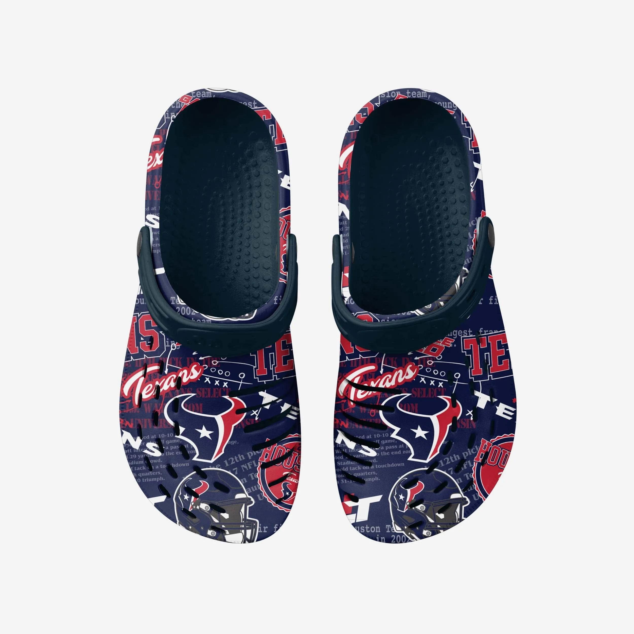Houston Texans Historic Print Clog With Strap