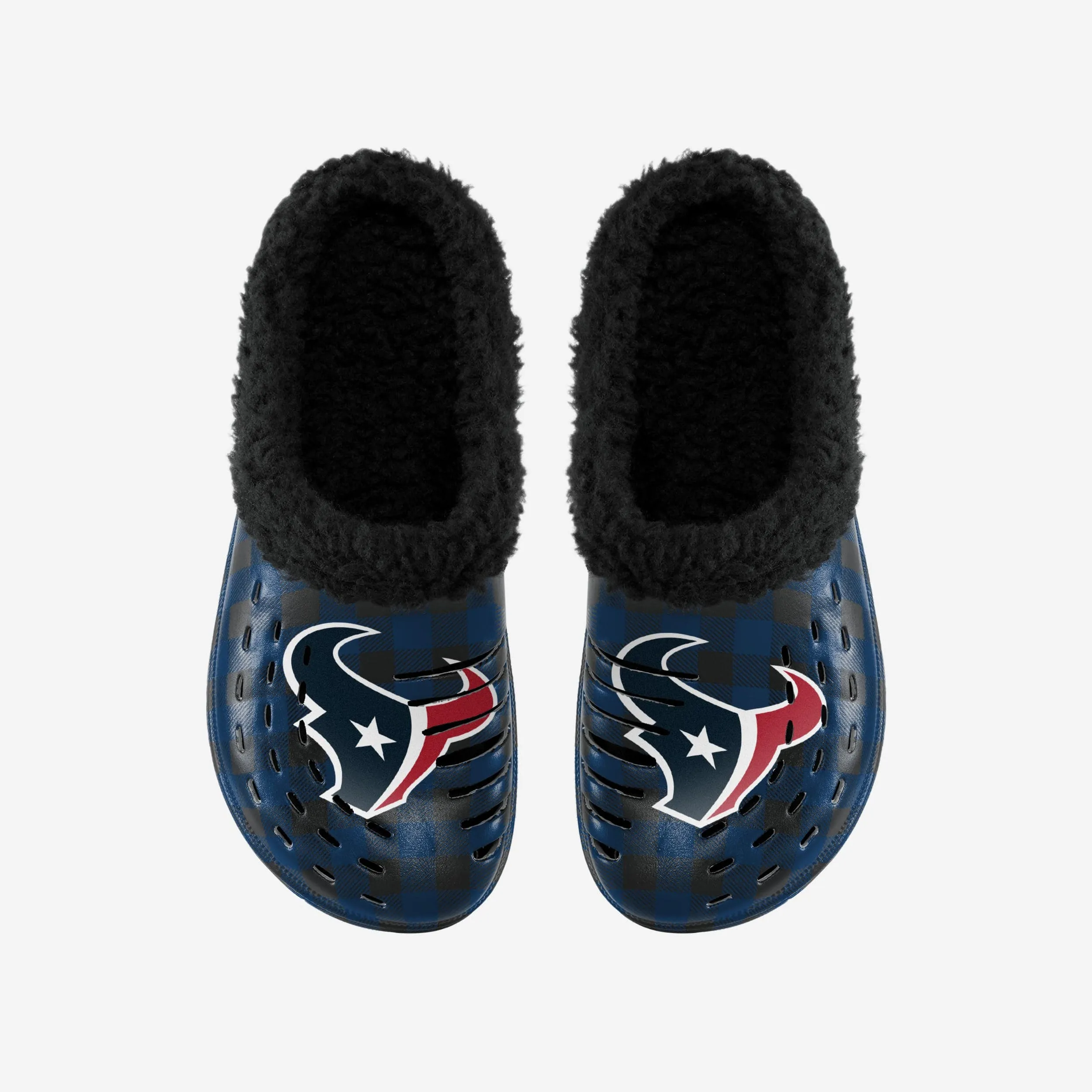 Houston Texans Sherpa Lined Buffalo Check Clog