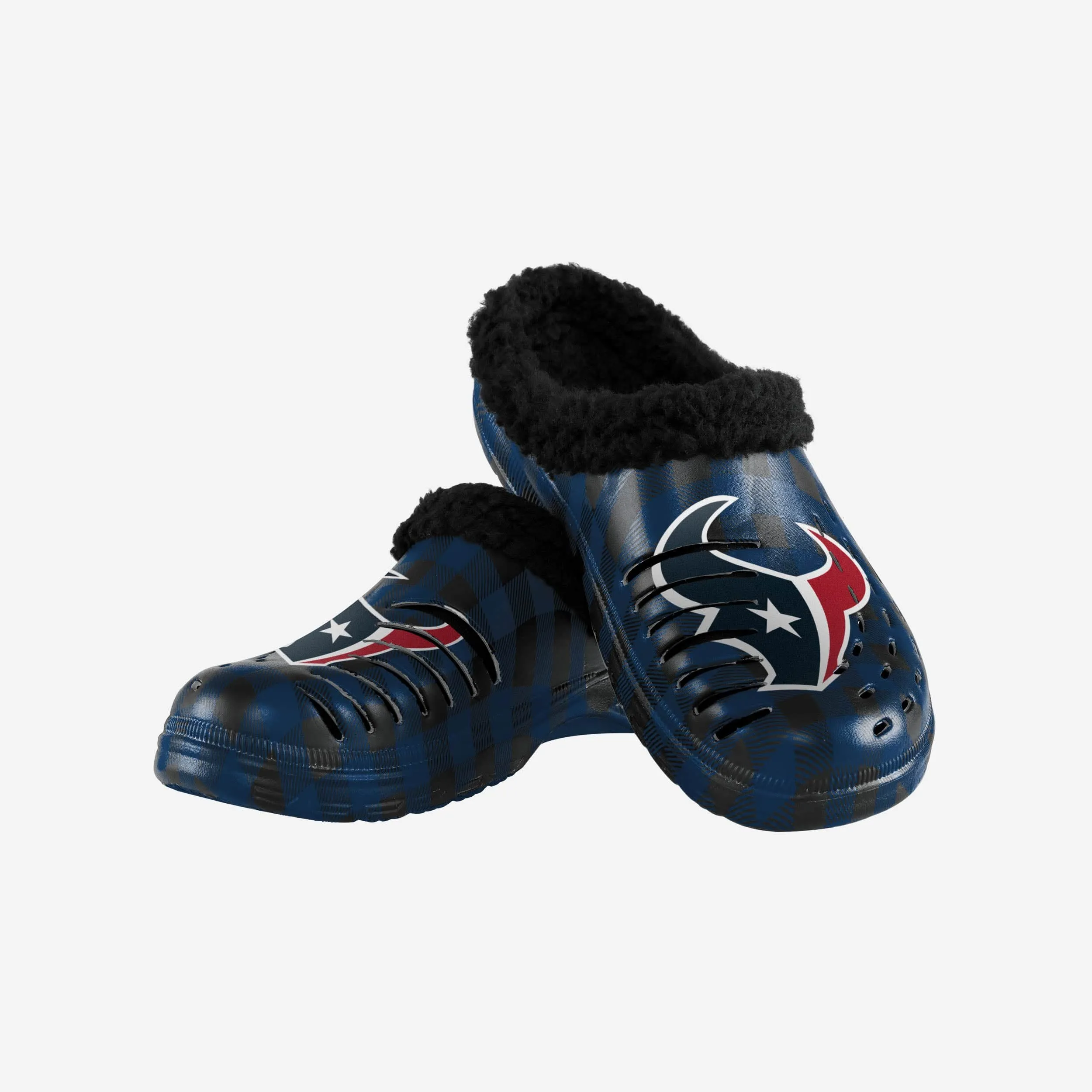 Houston Texans Sherpa Lined Buffalo Check Clog