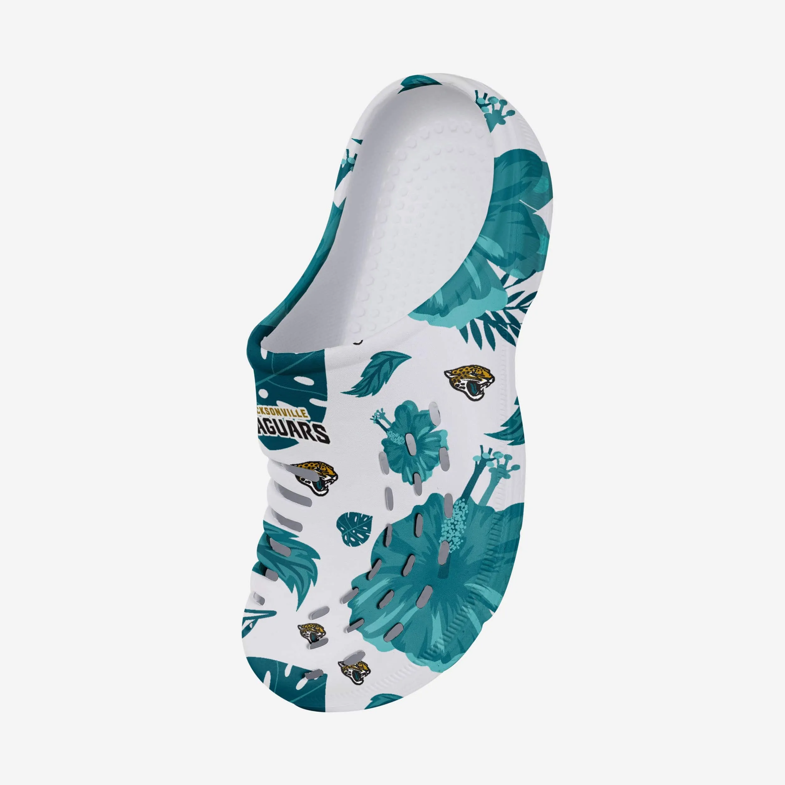 Jacksonville Jaguars Womens Floral White Clog