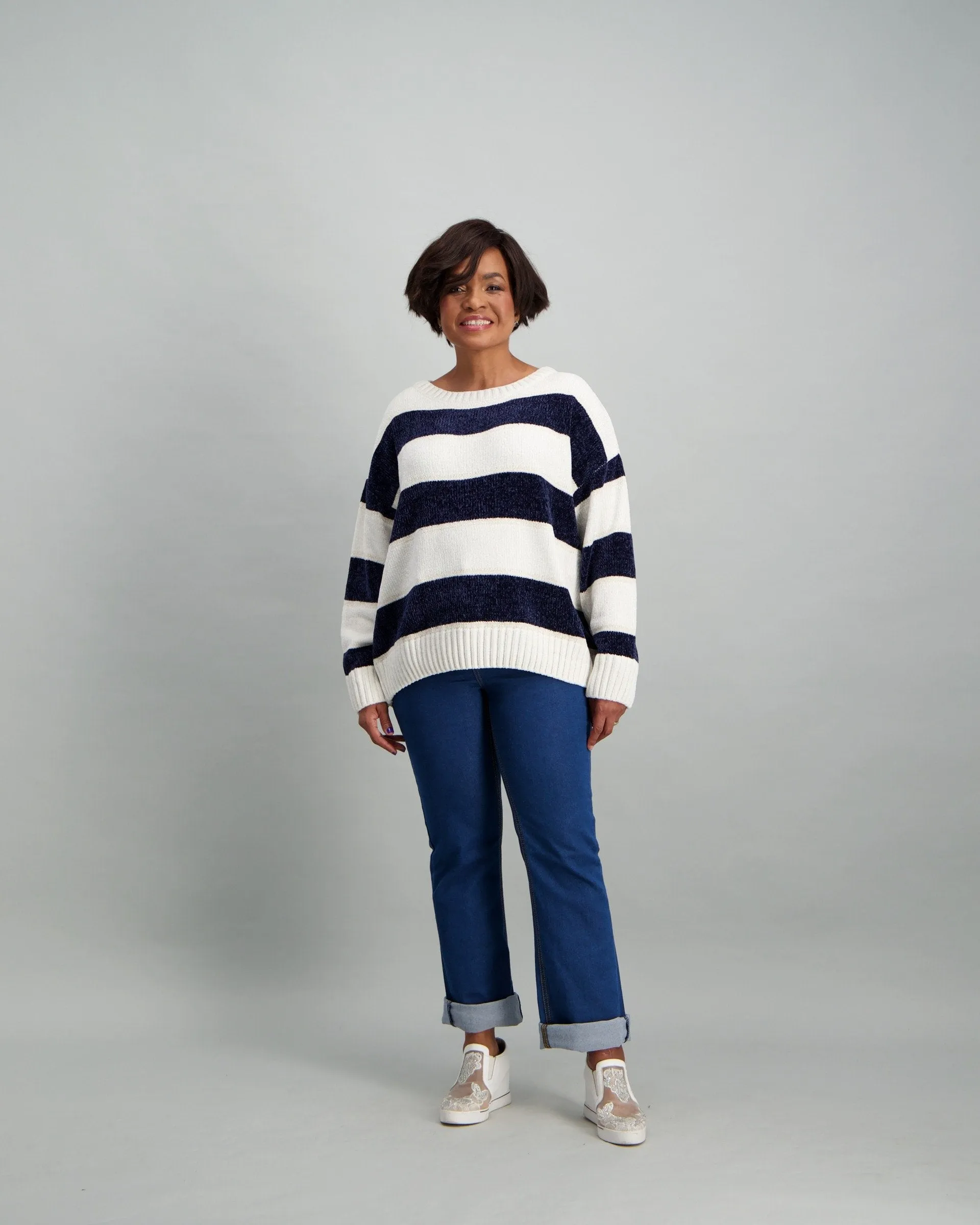 Ladies Lurex Chenille Jumper