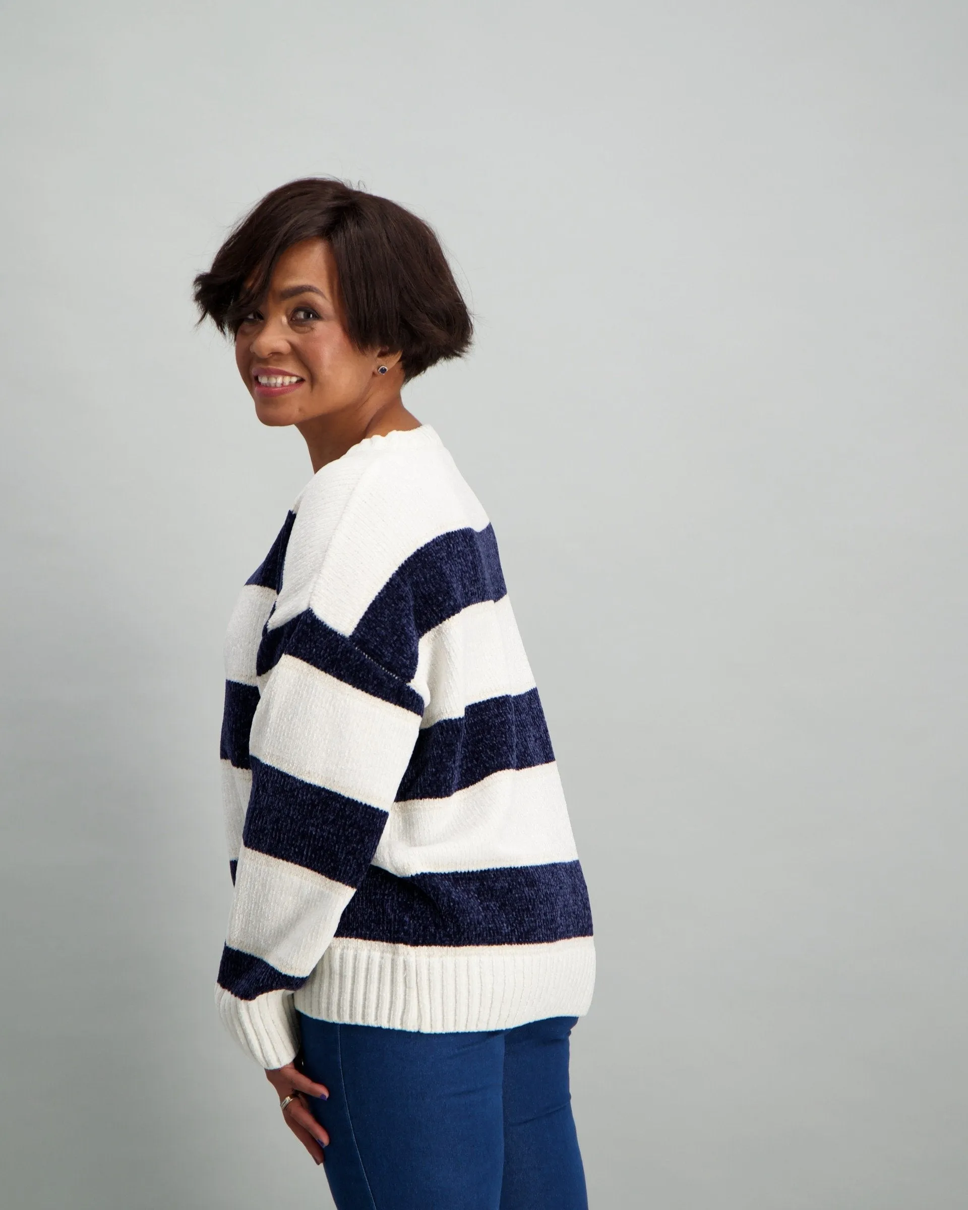 Ladies Lurex Chenille Jumper