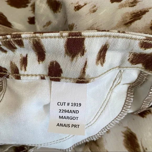 L’AGENCE COTTON BLEND MARGOT ANAIS PRINT MID RISE SKINNY JEANS SIZE 25