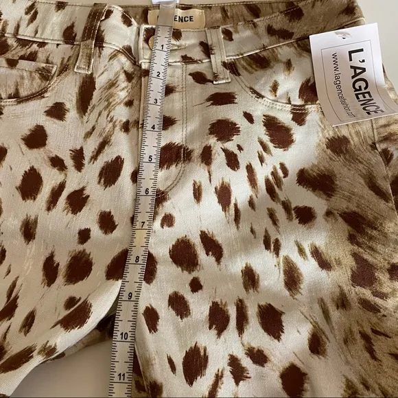 L’AGENCE COTTON BLEND MARGOT ANAIS PRINT MID RISE SKINNY JEANS SIZE 25