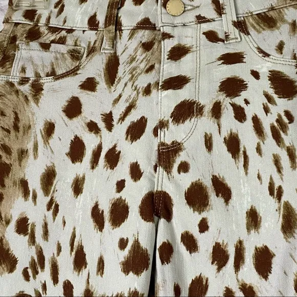 L’AGENCE COTTON BLEND MARGOT ANAIS PRINT MID RISE SKINNY JEANS SIZE 25