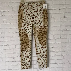 L’AGENCE COTTON BLEND MARGOT ANAIS PRINT MID RISE SKINNY JEANS SIZE 25