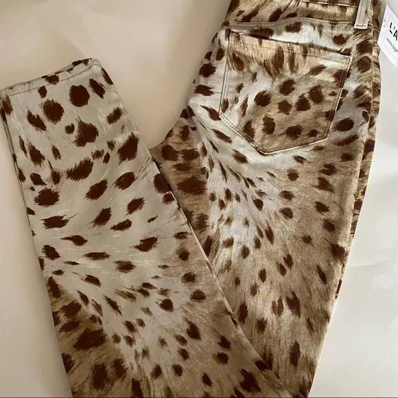 L’AGENCE COTTON BLEND MARGOT ANAIS PRINT MID RISE SKINNY JEANS SIZE 25