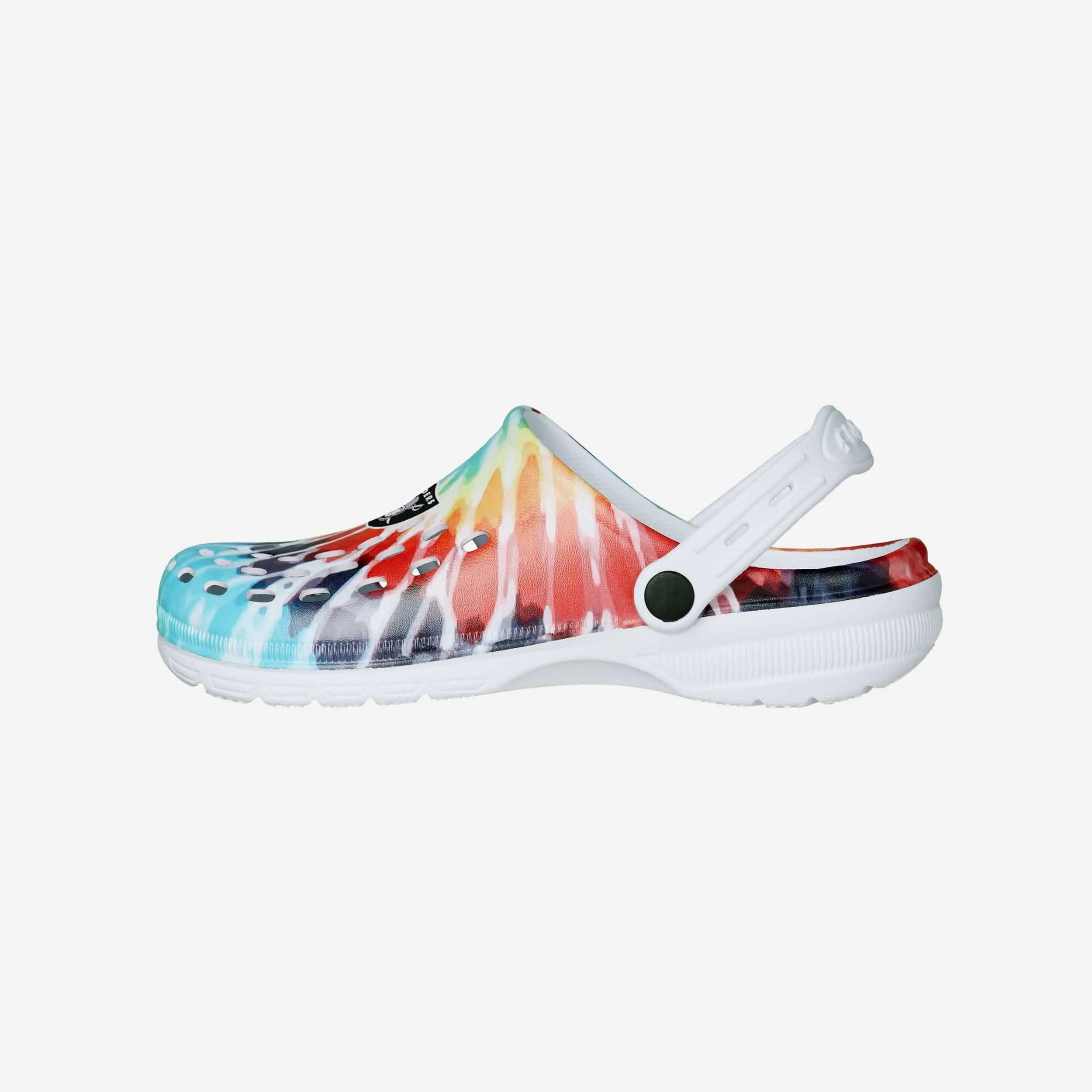 Las Vegas Raiders Womens Tie-Dye Clog With Strap