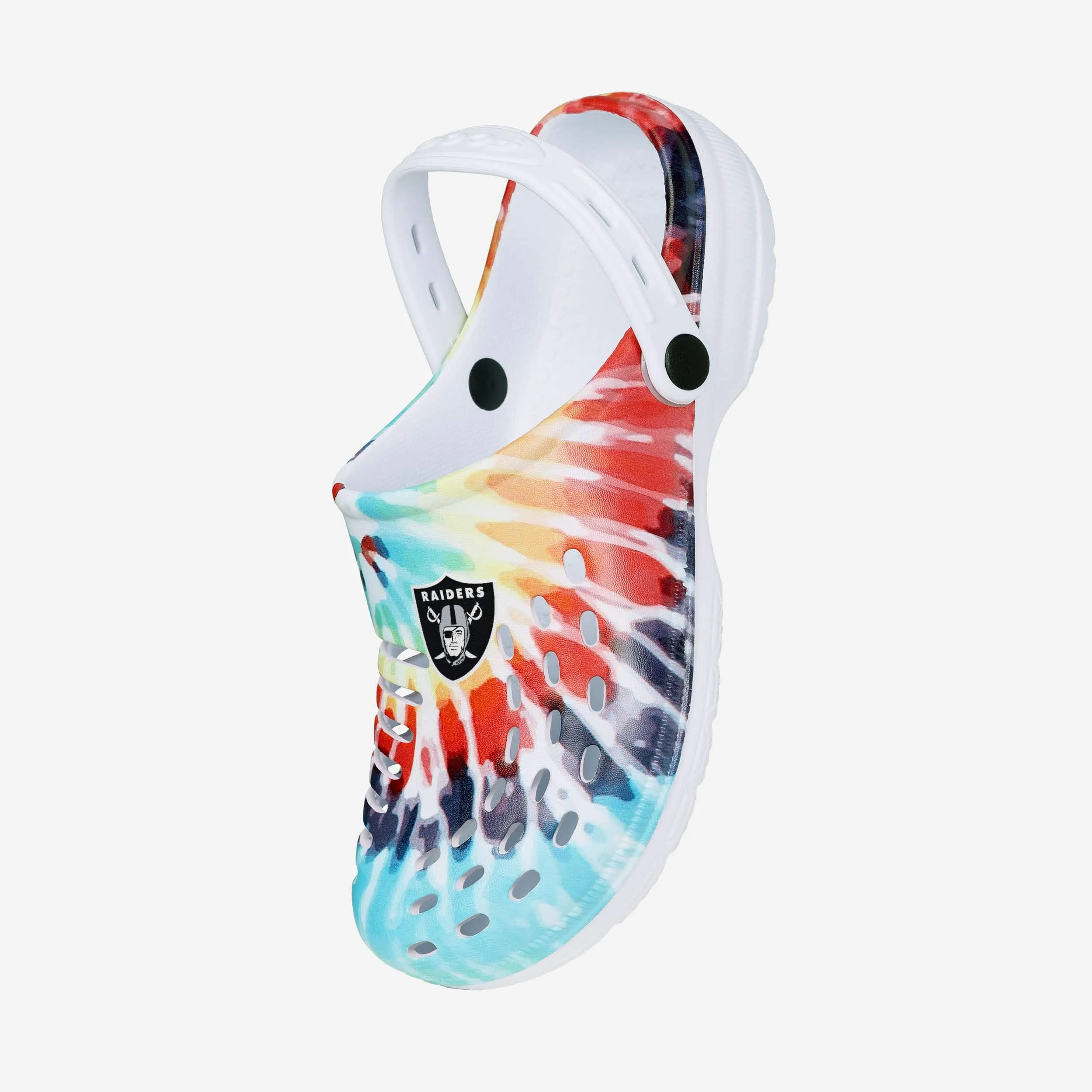 Las Vegas Raiders Womens Tie-Dye Clog With Strap