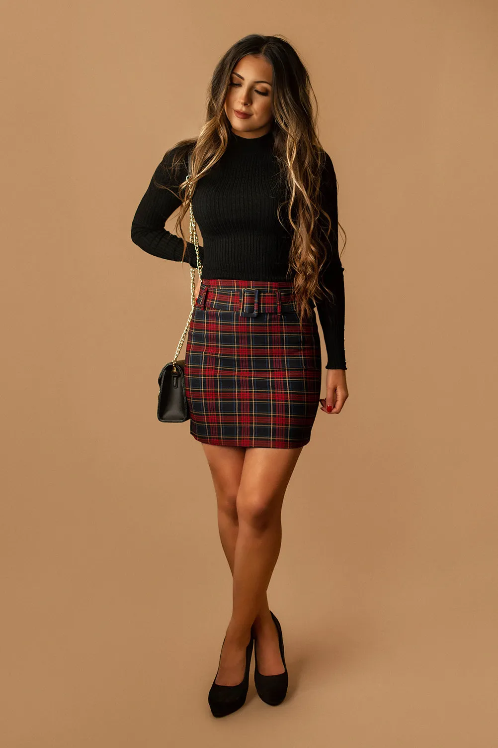 Let Me Down Ribbed Long Sleeve Top (Black) | FINAL SALE