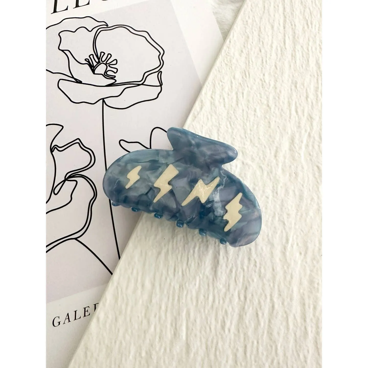 Lightning Bolt Cloud Hair Claw