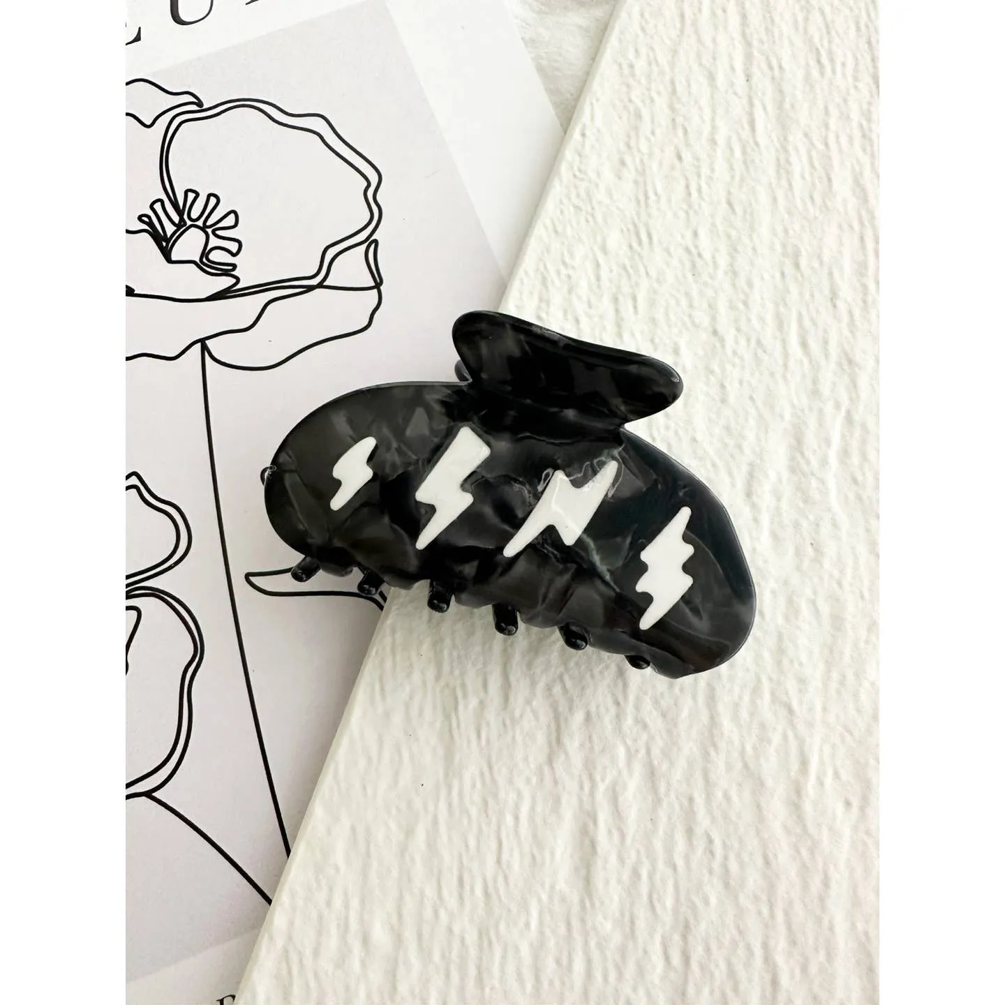 Lightning Bolt Cloud Hair Claw