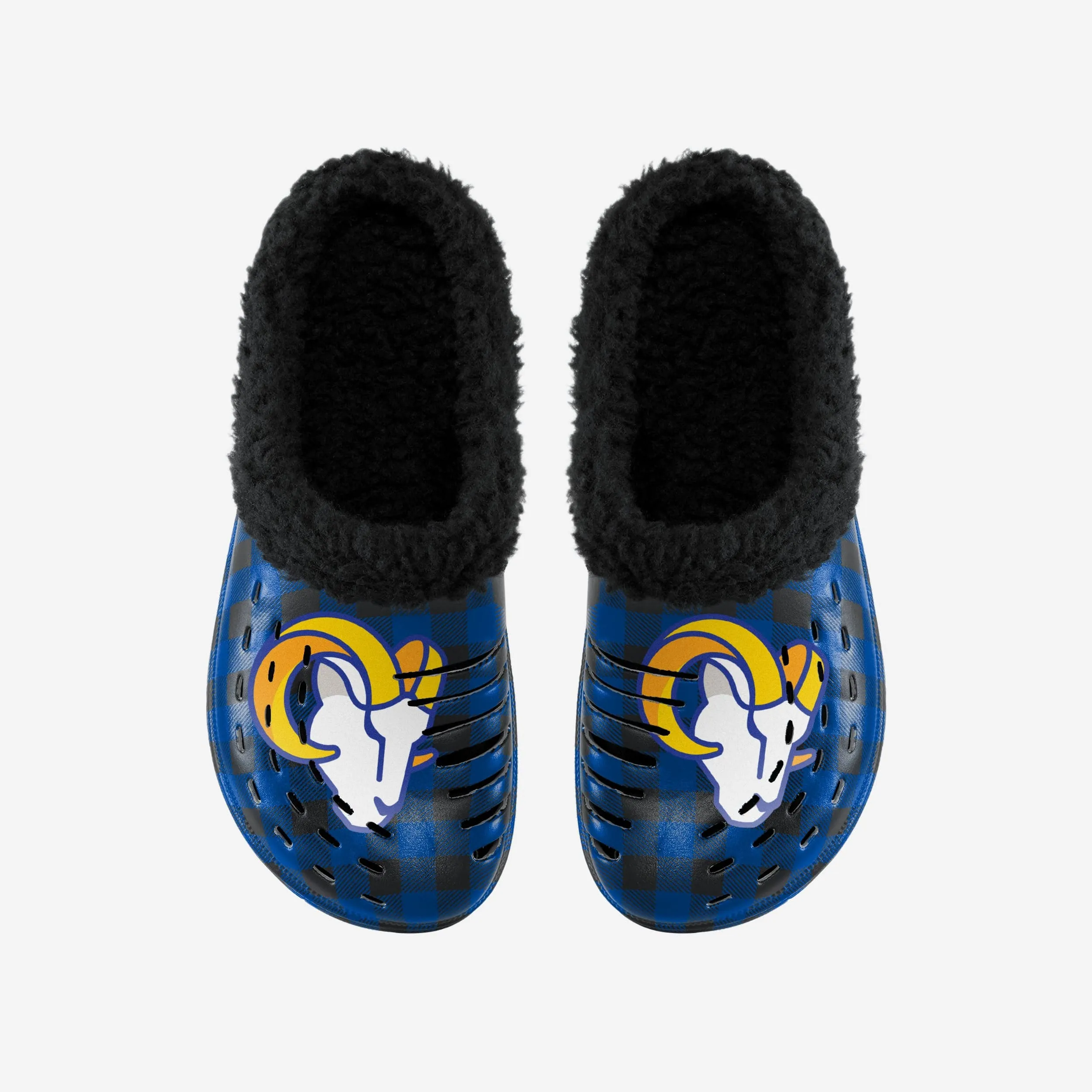 Los Angeles Rams Sherpa Lined Buffalo Check Clog