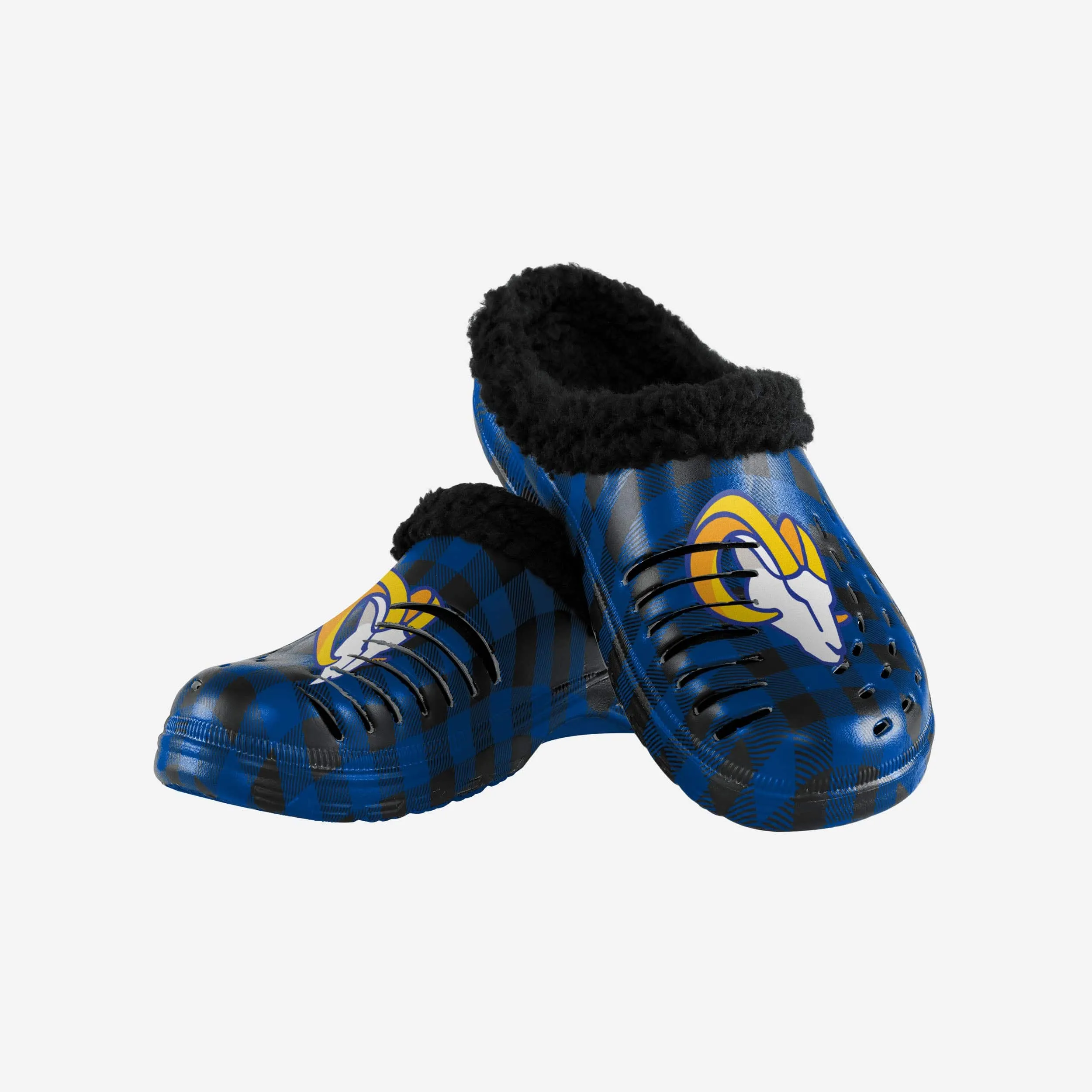 Los Angeles Rams Sherpa Lined Buffalo Check Clog