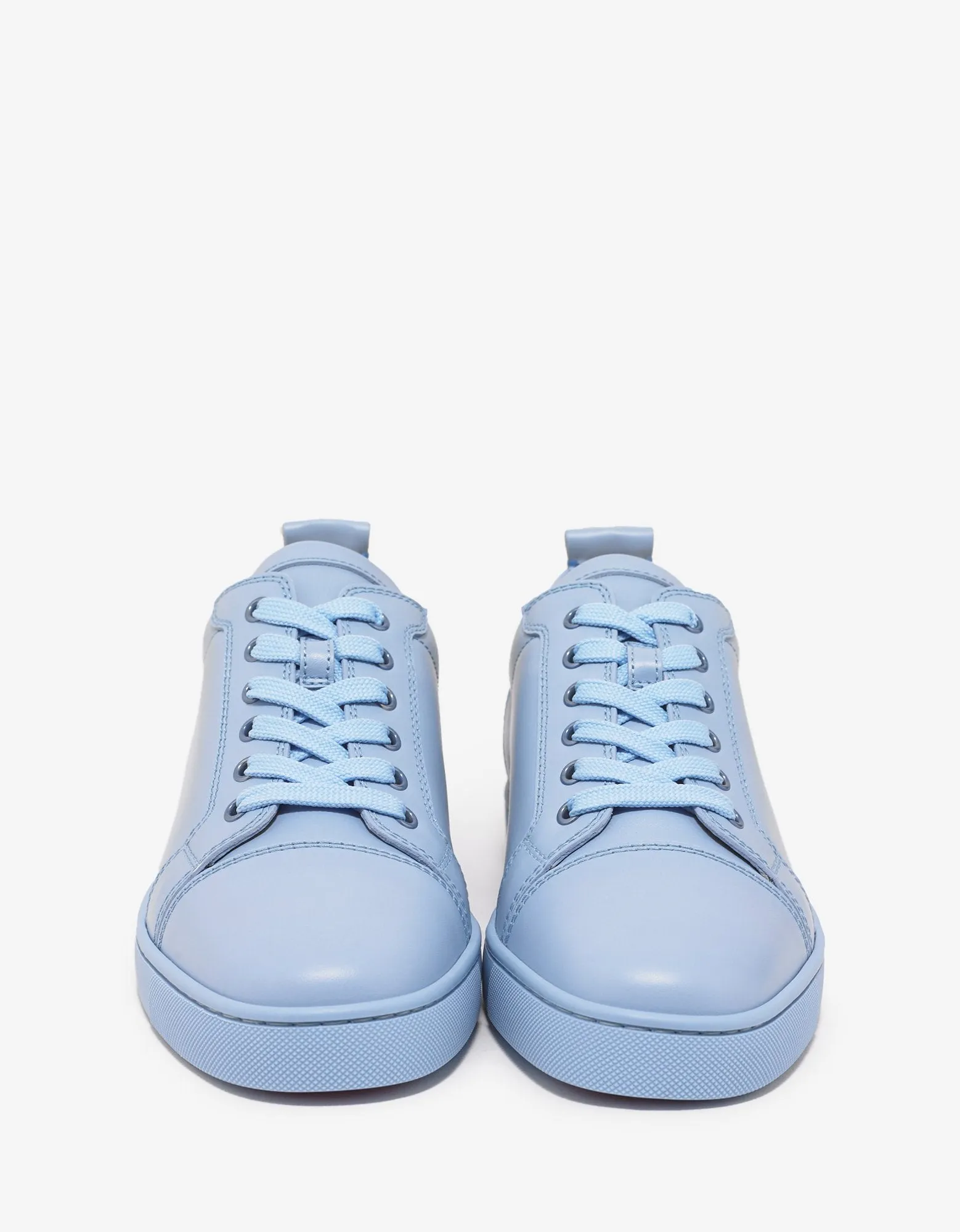 Louis Junior Flat Sky Blue Leather Trainers