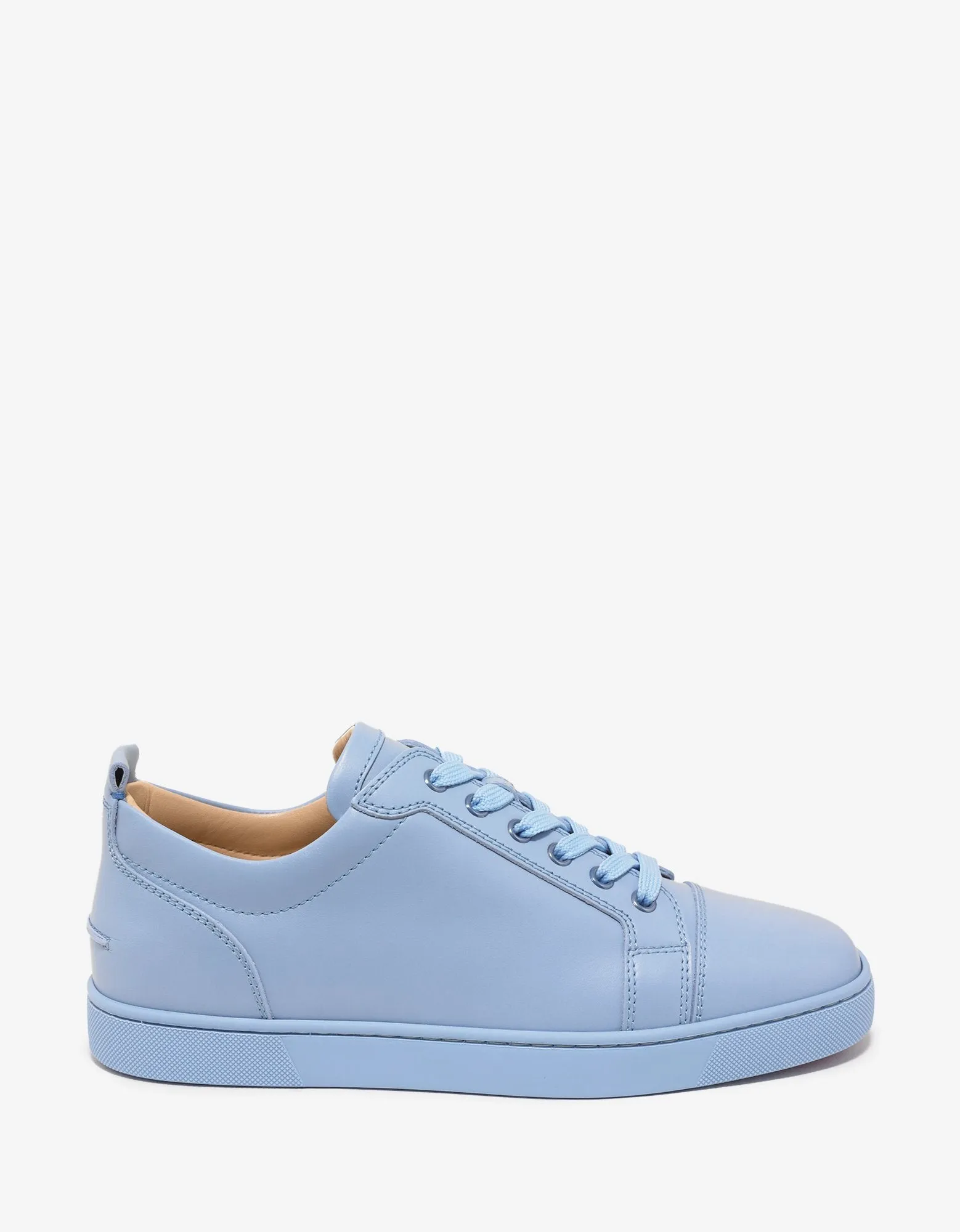 Louis Junior Flat Sky Blue Leather Trainers