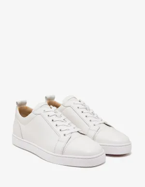 Louis Junior Flat White Leather Trainers